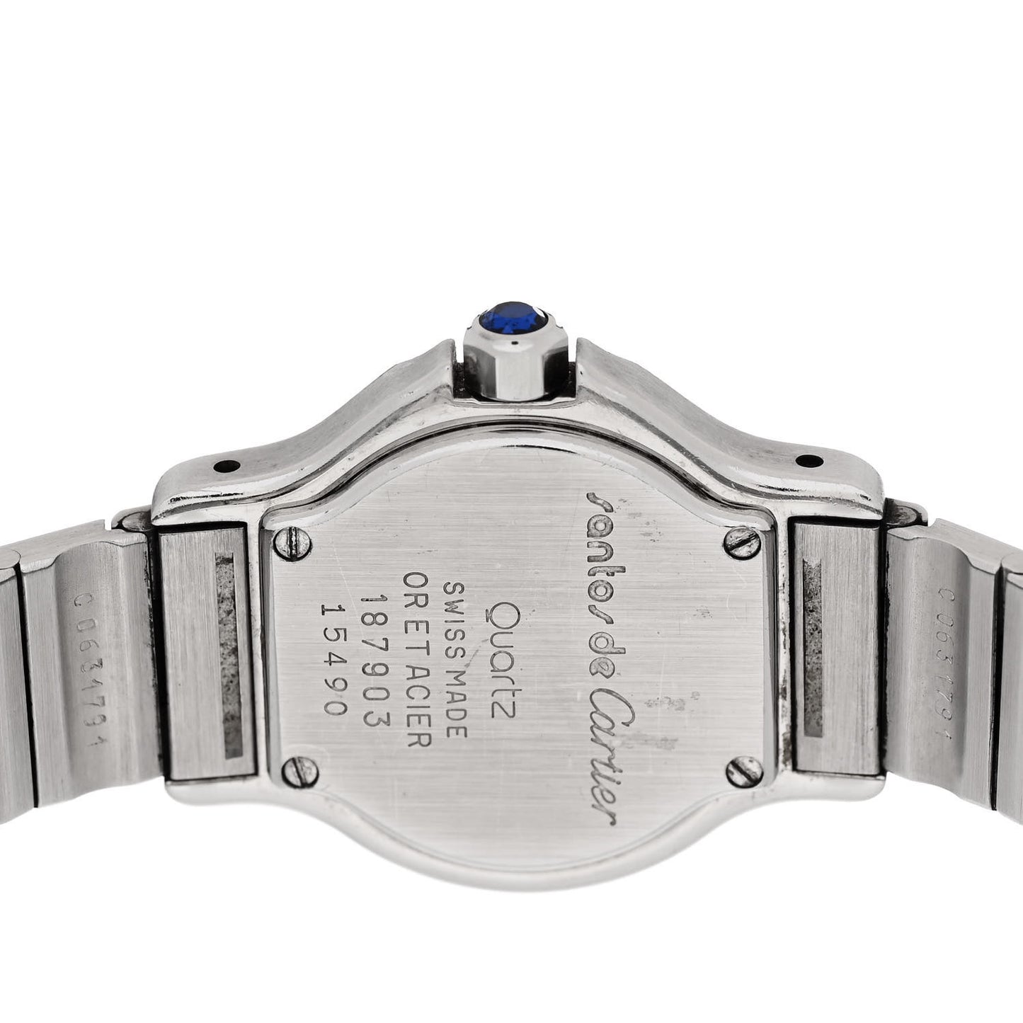 Stainless Steel 18K Yellow Gold 25mm Santos Octagon Quartz Watch