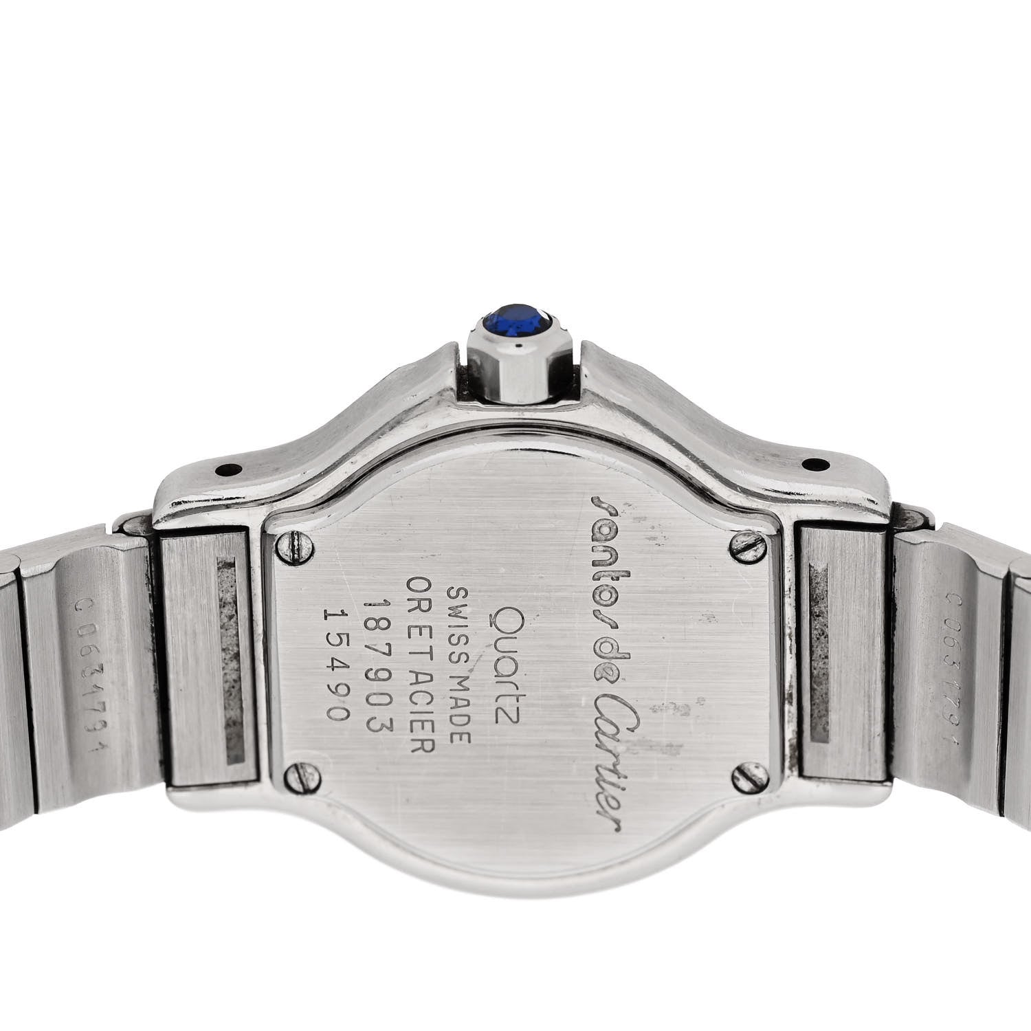 Cartier Stainless Steel 18K Yellow Gold 25mm Santos Octagon Quartz Watch 4 of 5