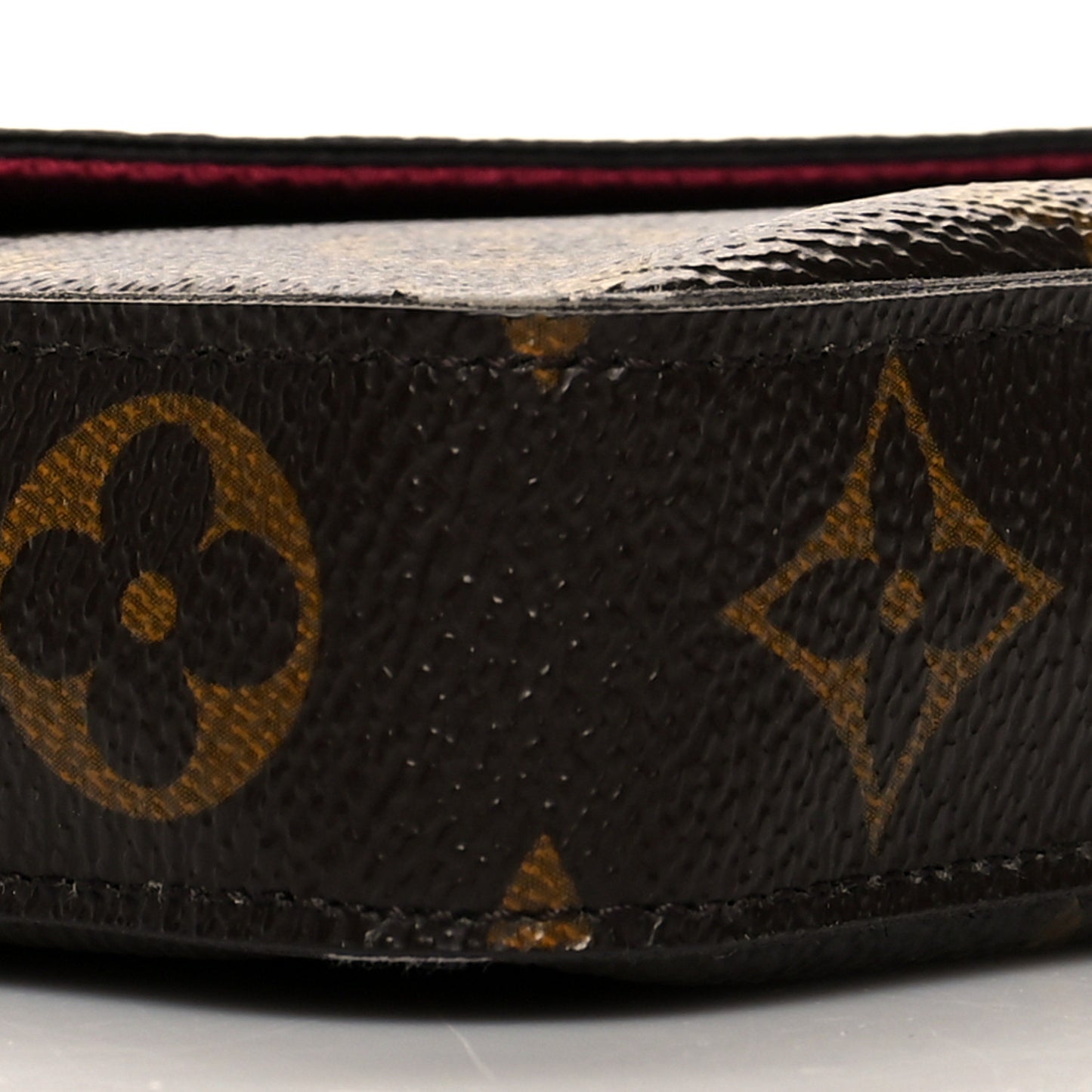 Monogram Pochette Felicie Chain Wallet Fuchsia