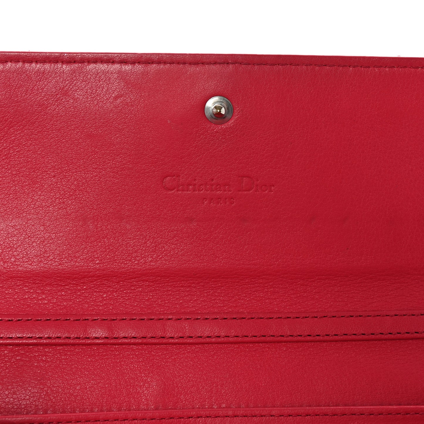 Patent Cannage Lady Dior Rendezvous Wallet On Chain Fuchsia
