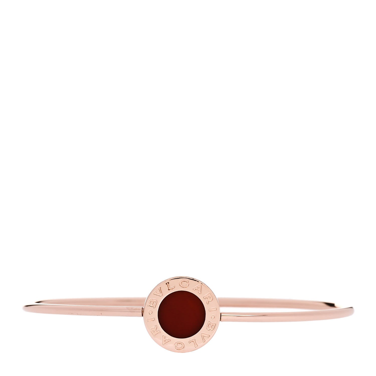 Bulgari 18K Rose Gold Carnelian BVLGARI BVLGARI Bangle Bracelet S 1 of 4