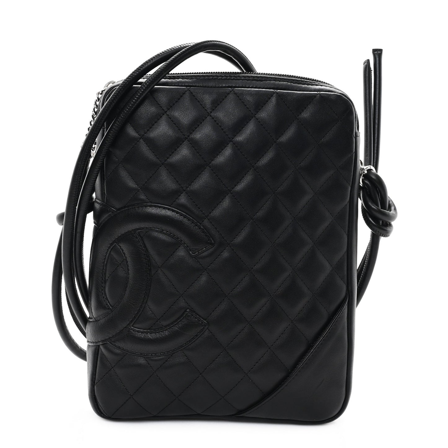 Calfskin Quilted Medium Cambon Messenger Black