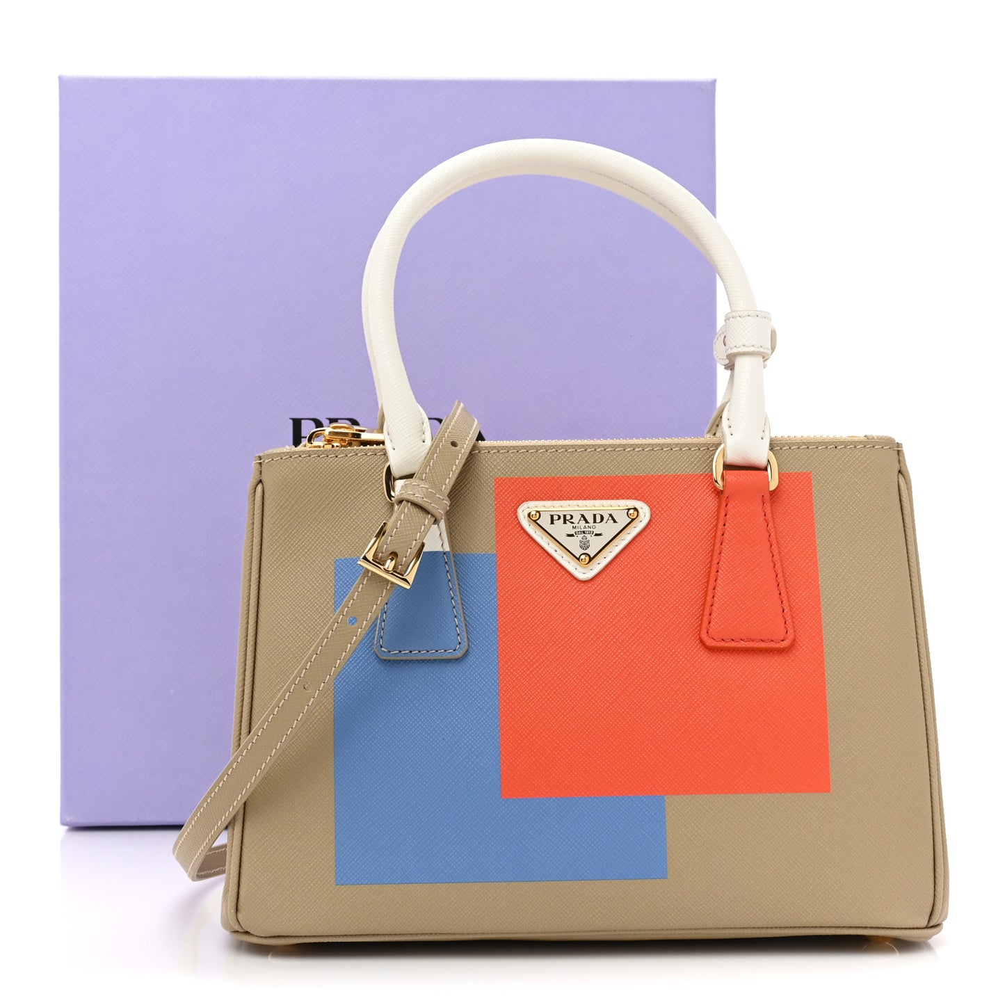 X ALEX DA CORTE Saffiano Special Edition Small Galleria Double Zip Tote Deserto Aranico