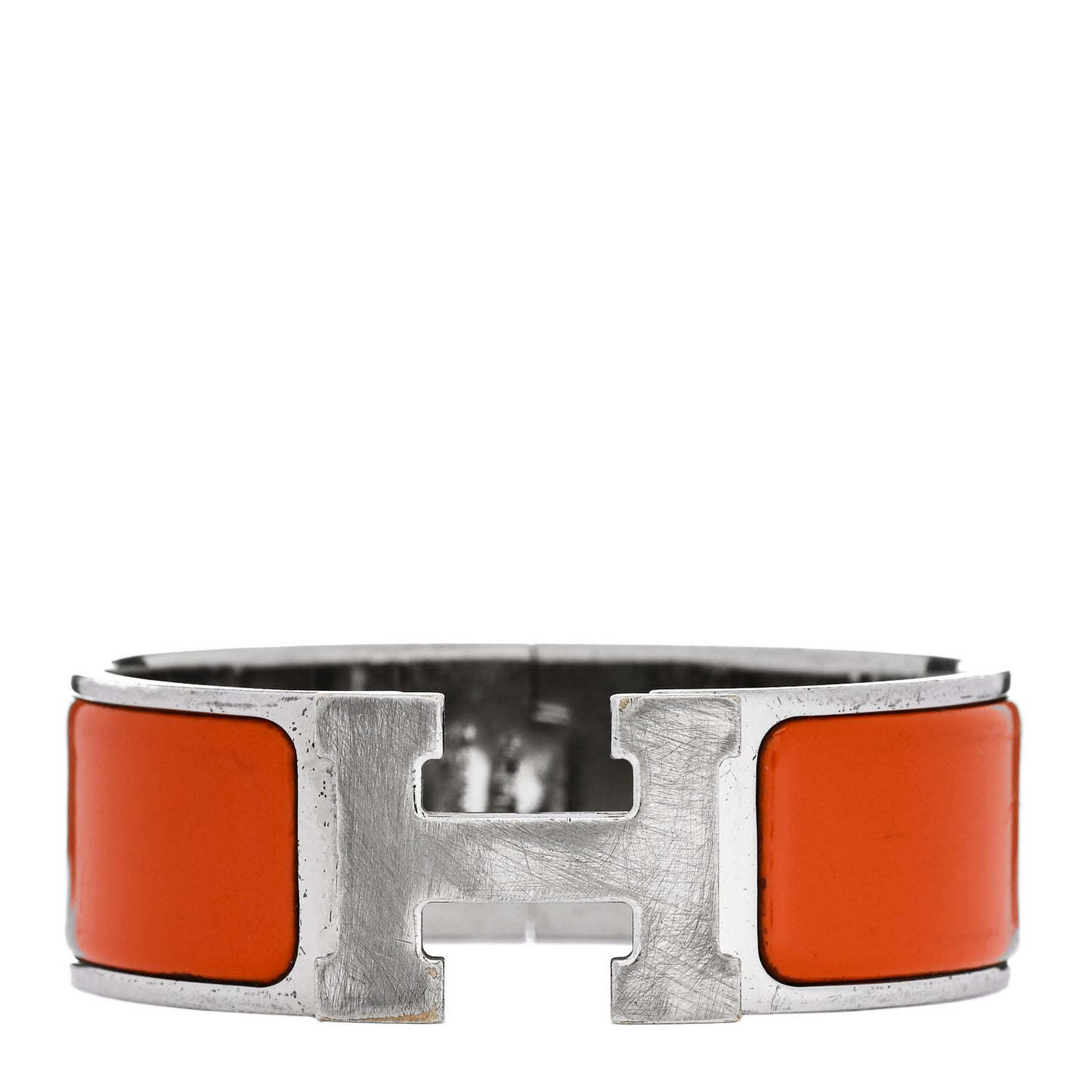 Enamel Wide Clic Clac H Bracelet PM Orange