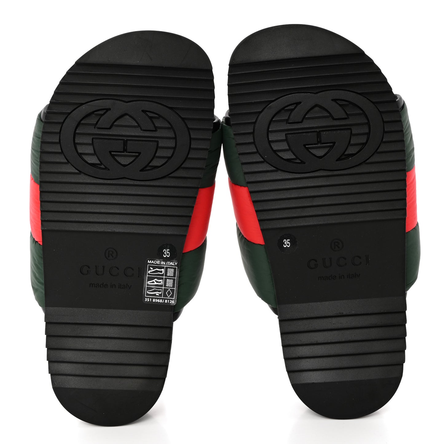 Nylon Web Womens Slide Sandals 35 Black Green Red