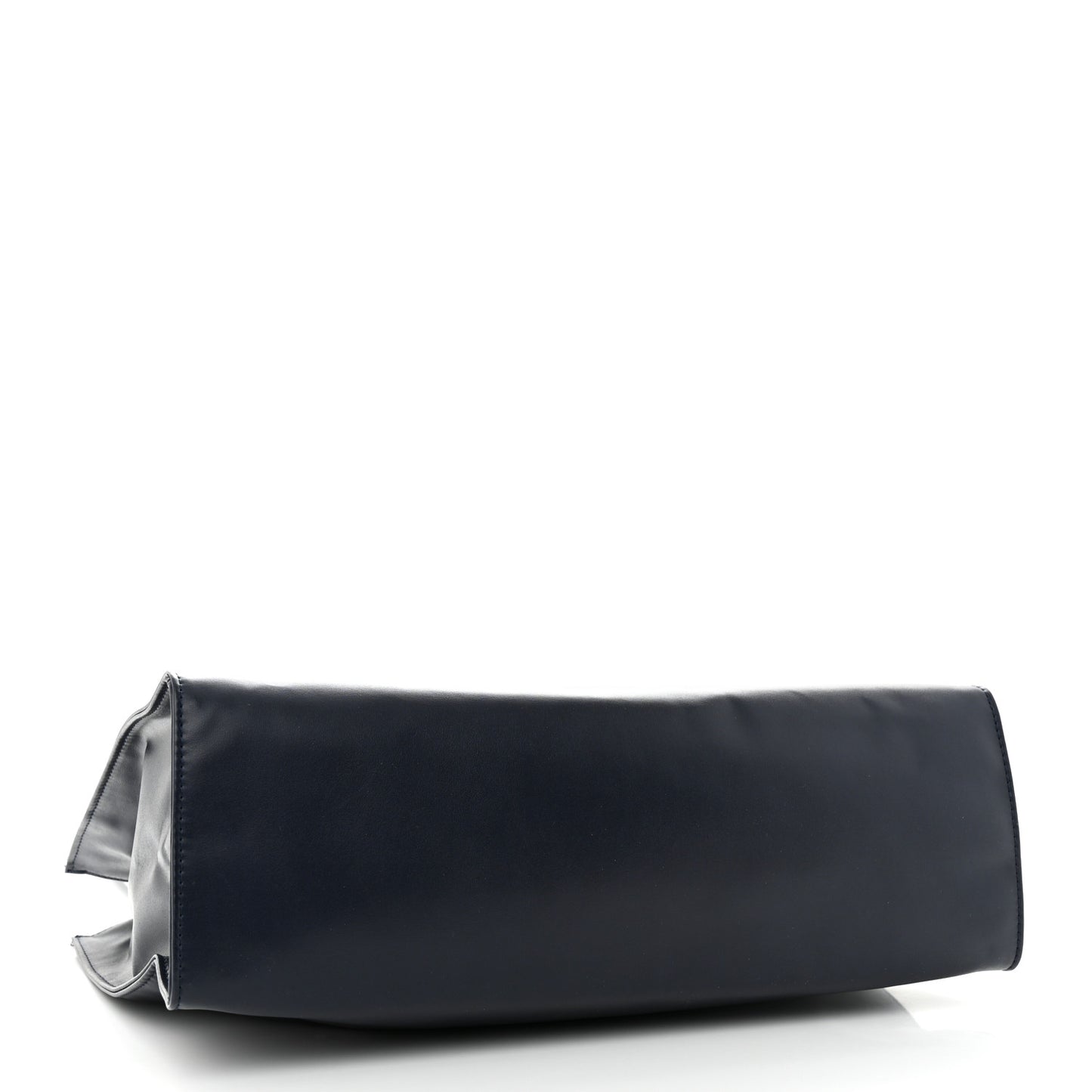 Vegan Leather Medium Shopping Bag Navy