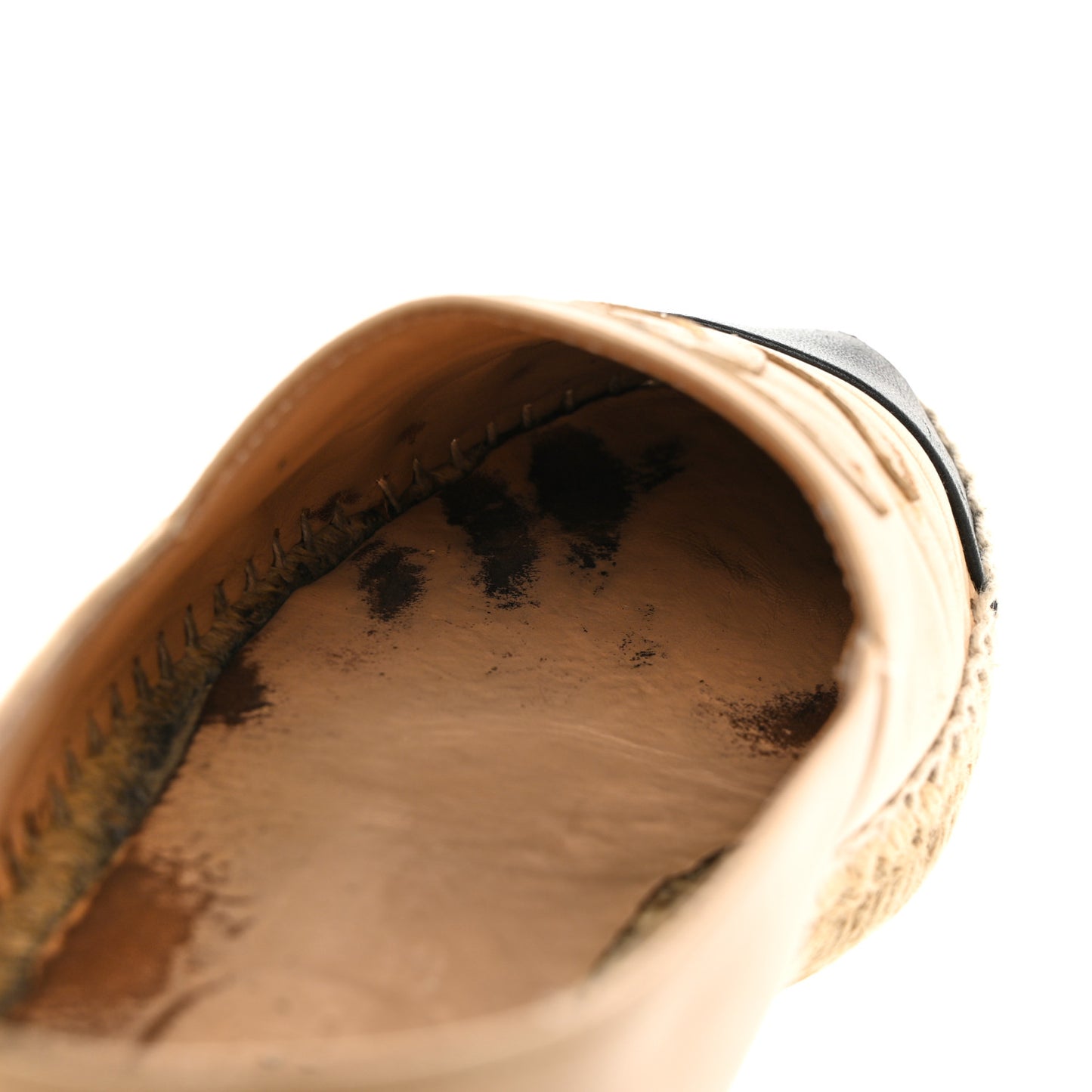 Lambskin CC Espadrilles 41 Beige Black