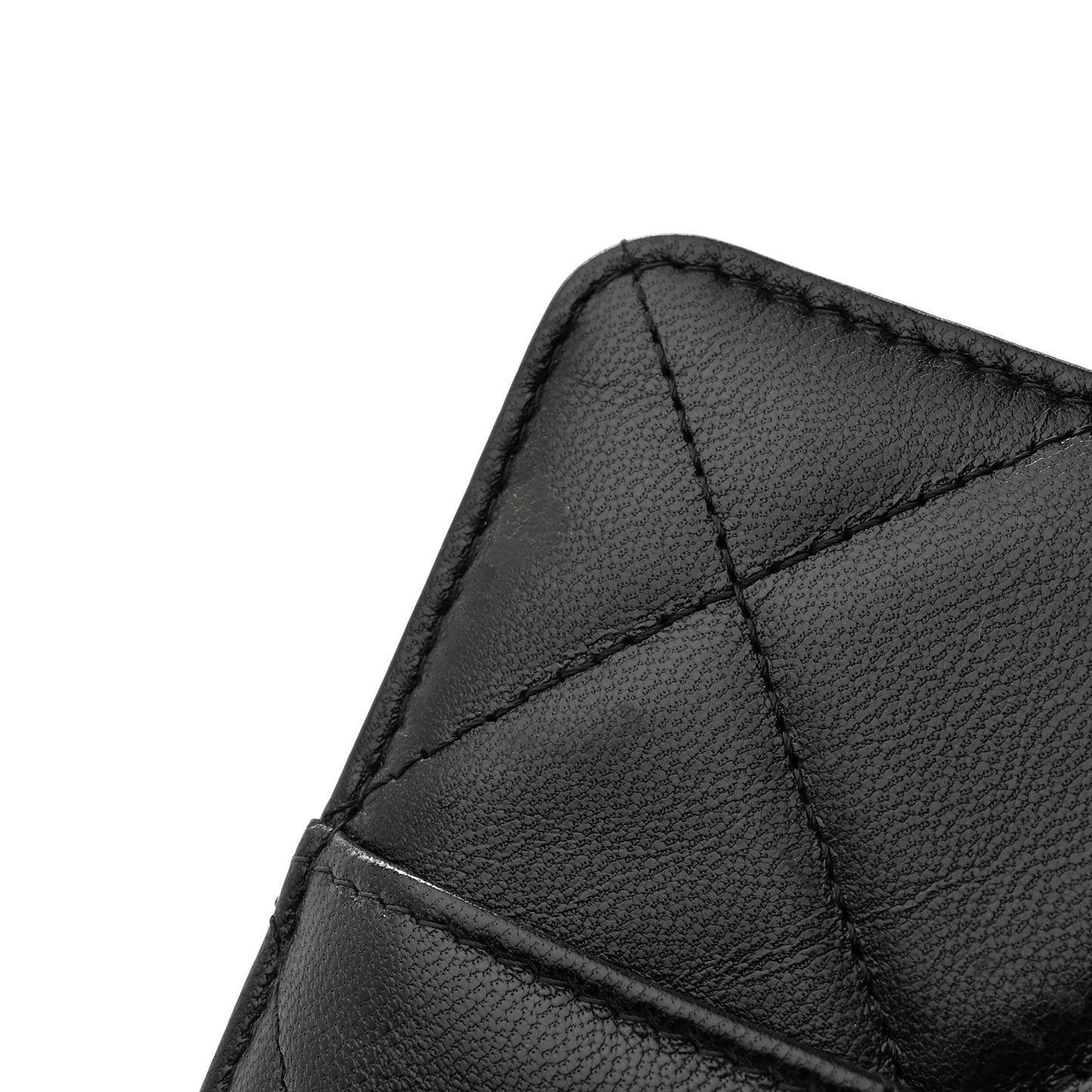 Lambskin Quilted Chanel 19 Phone and Card Holder Black