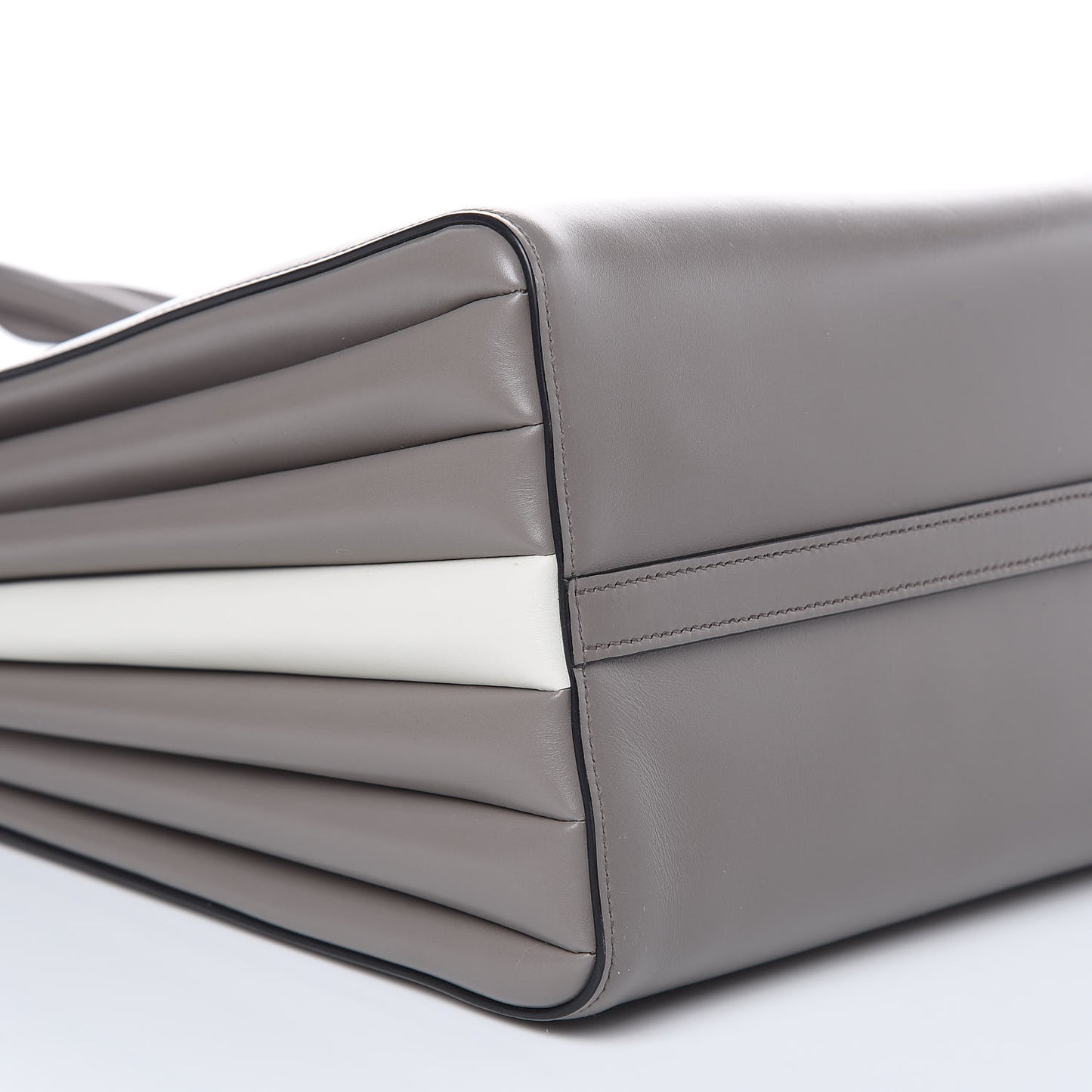 City Calfskin Bibliotheque XL Tote Argilla Talco