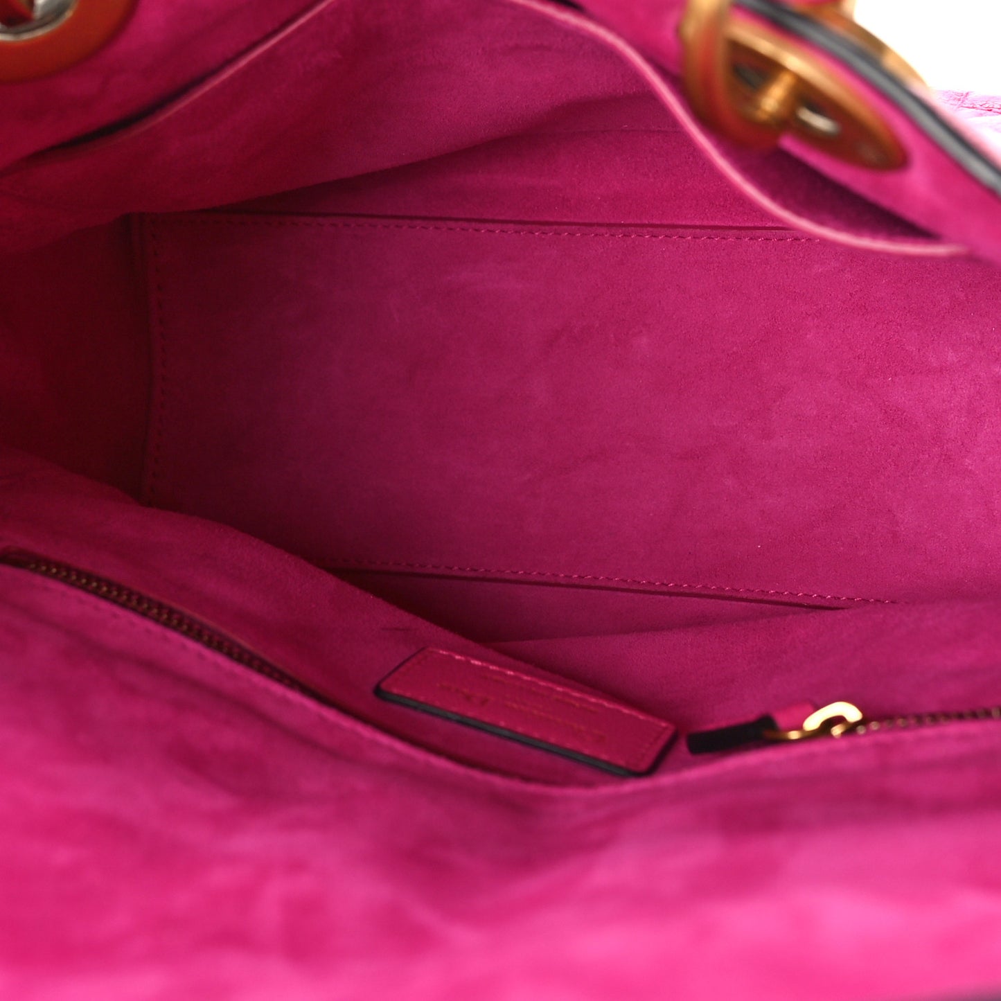 Goatskin Cannage Medium Lady Dior Fuchsia