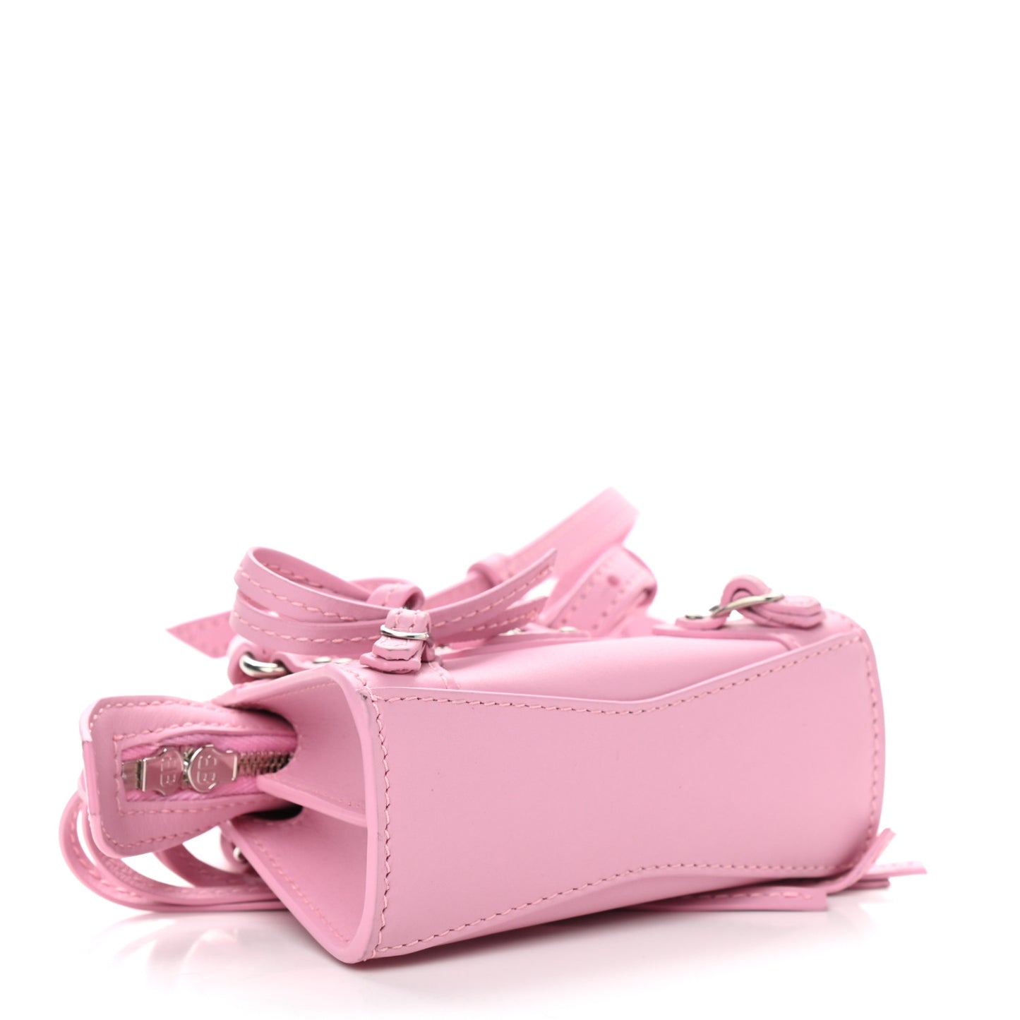 Smooth Calfskin Neo Classic Silver Hardware Super Nano City Crossbody Candy Pink