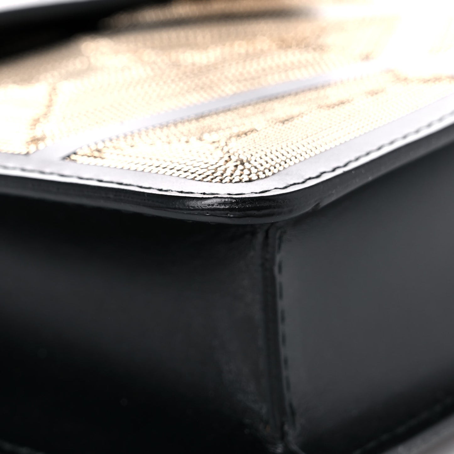 Calfskin Million Chain Motif Serpenti Forever Shoulder Bag Black