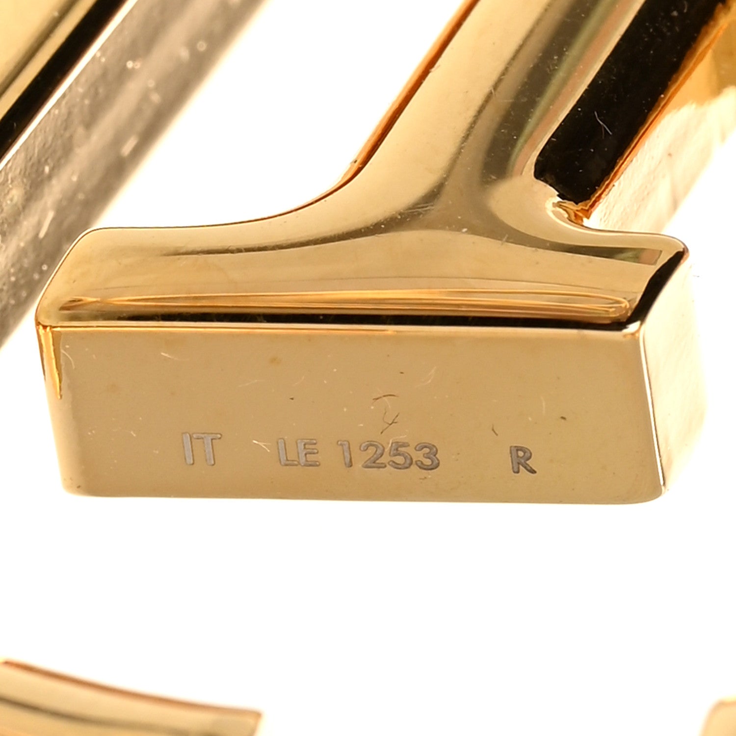 Louis Vuitton Metal Louise Hoop Earrings Gold 4 of 6