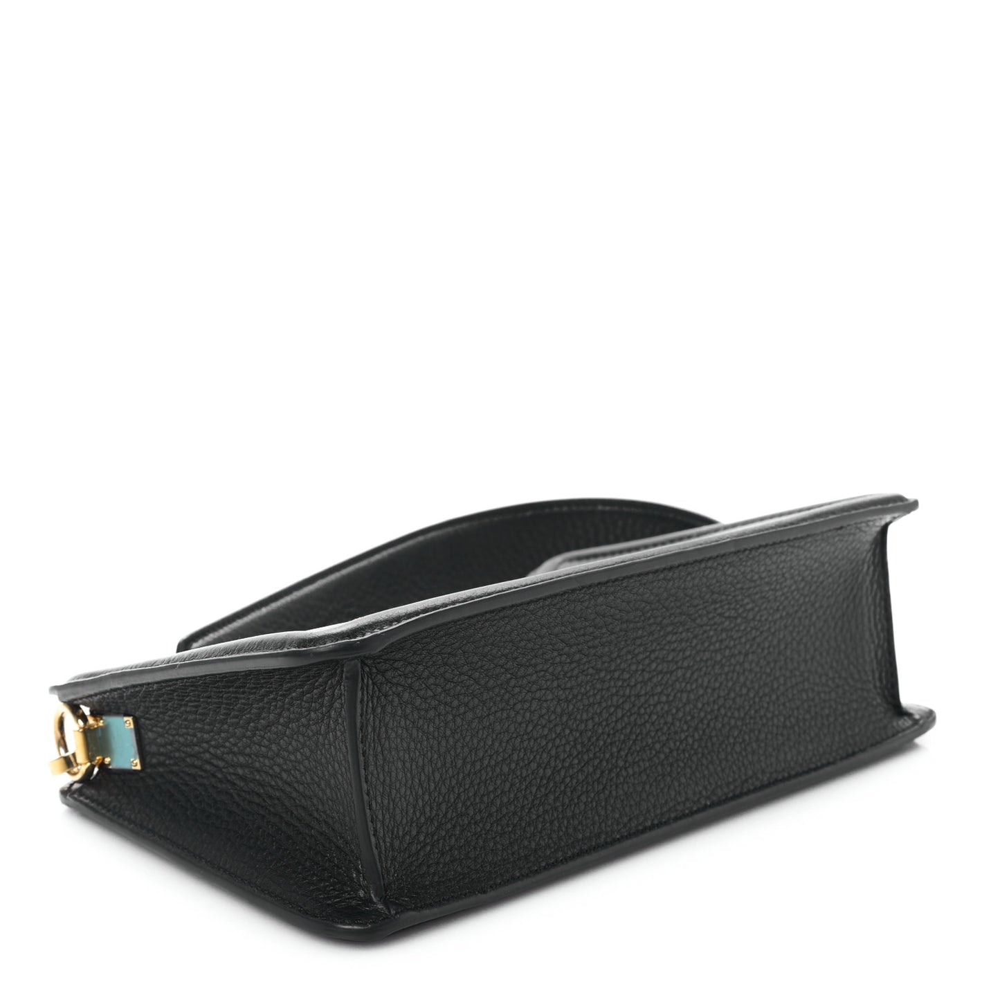 Grainy Calfskin VLogo Leather Shoulder Bag Black