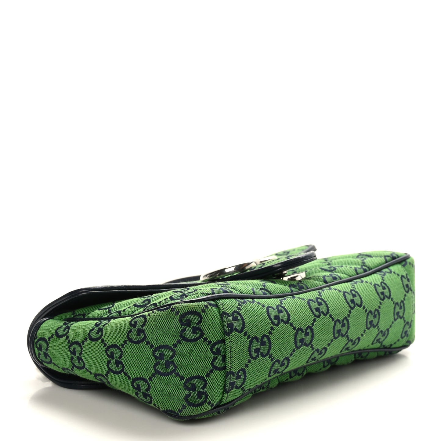 Monogram Multicolor Matelasse Diagonal Small GG Marmont Shoulder Bag Green Blue