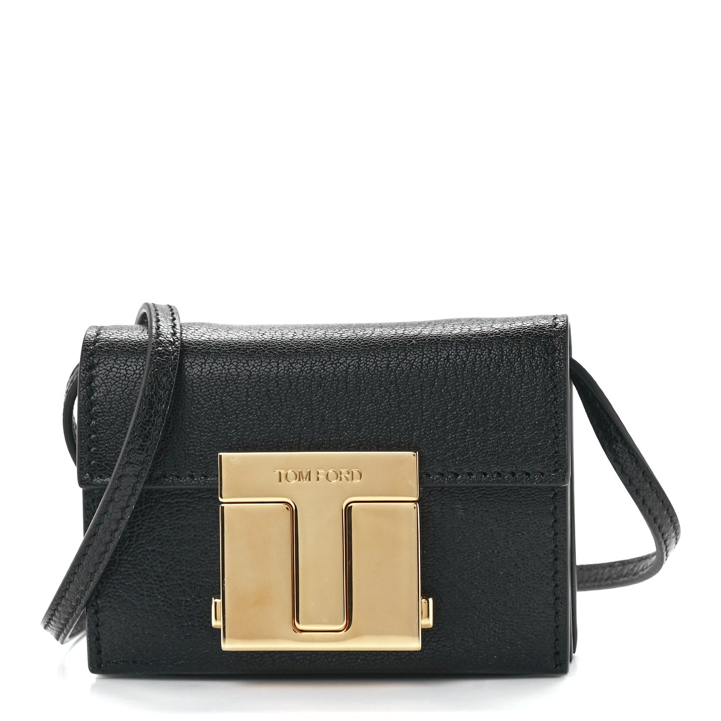 Shiny Goatskin Day Bag Black