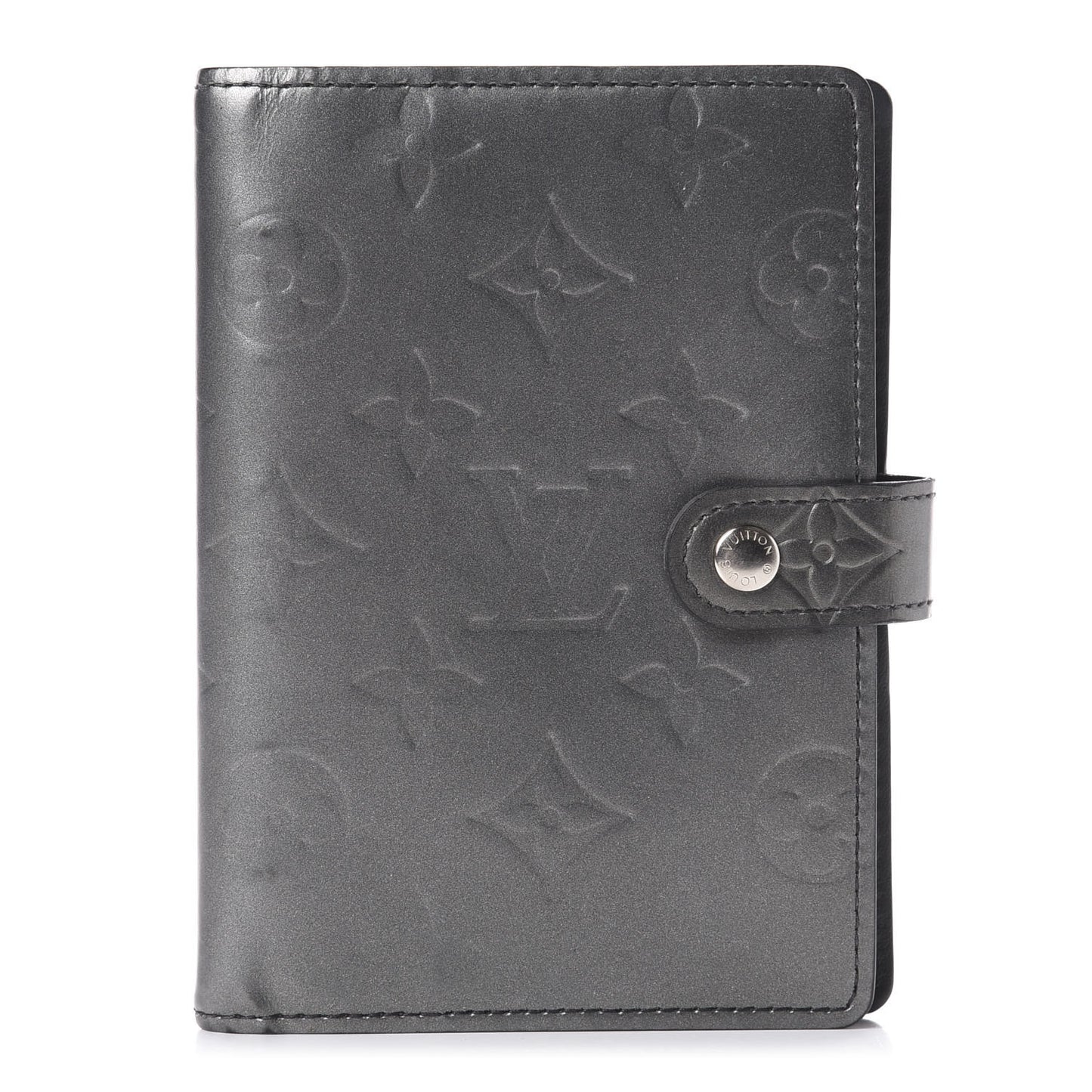 Mat Monogram Small Ring Agenda Cover Black