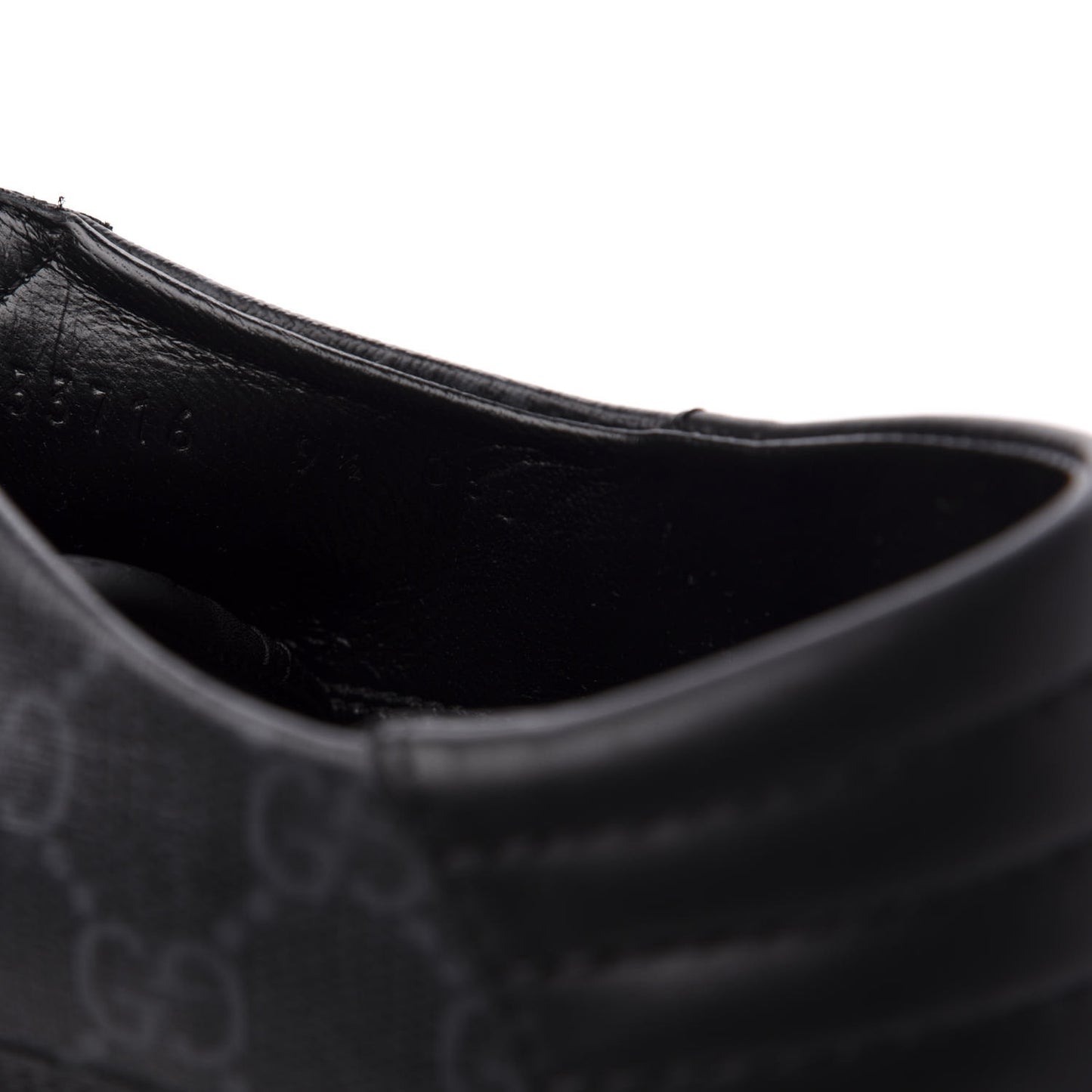 GG Supreme Monogram Mens Low Top Sneakers 9.5 Black