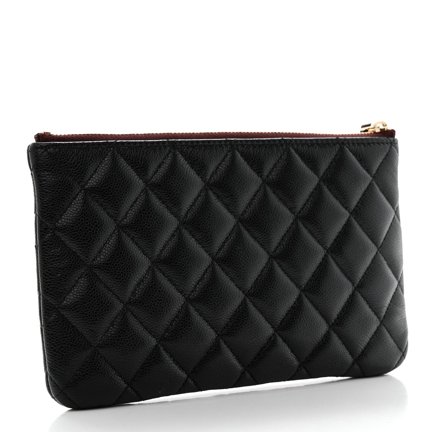 Caviar Quilted Cosmetic Case Black