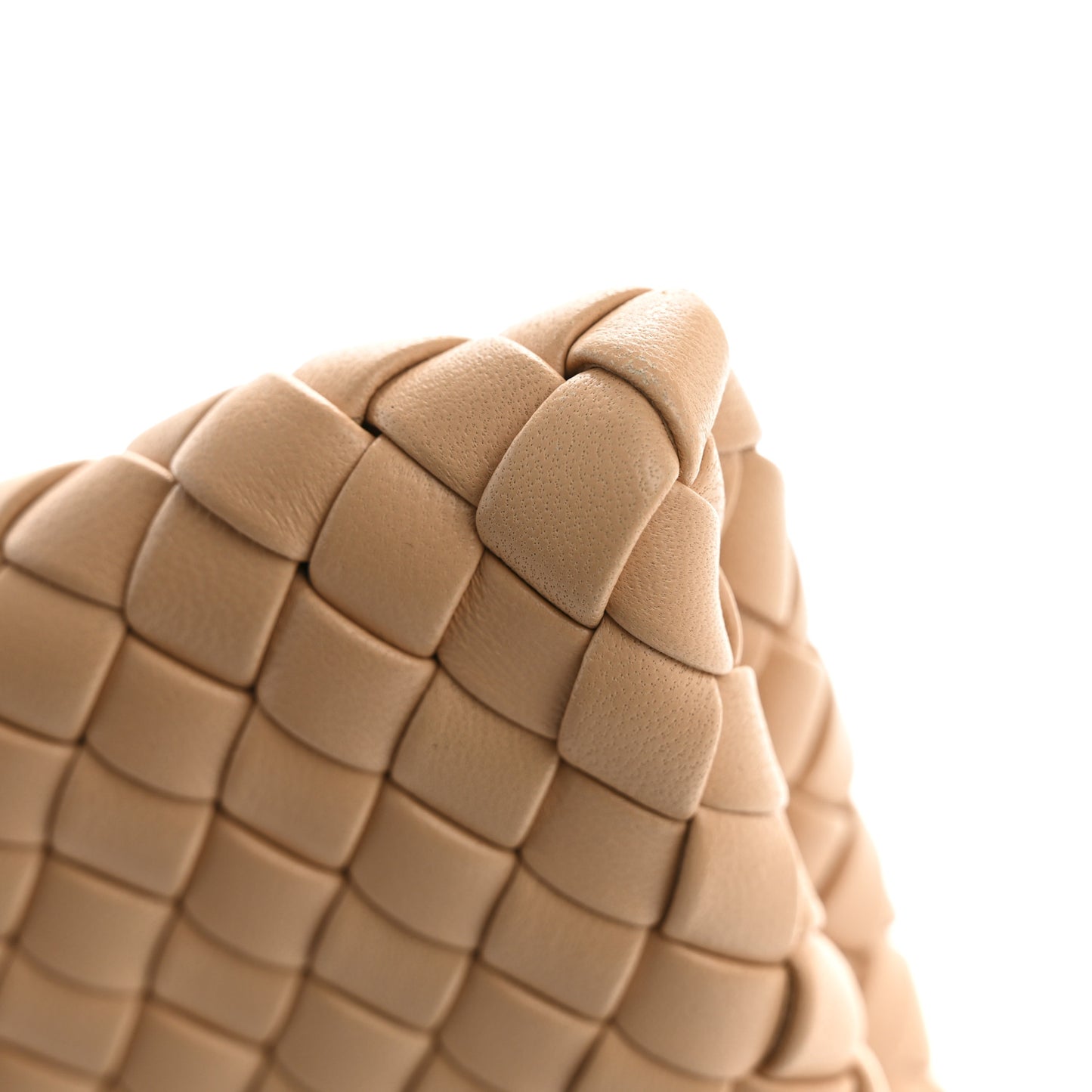 Nappa Intrecciato Crisscross Clutch Porridge