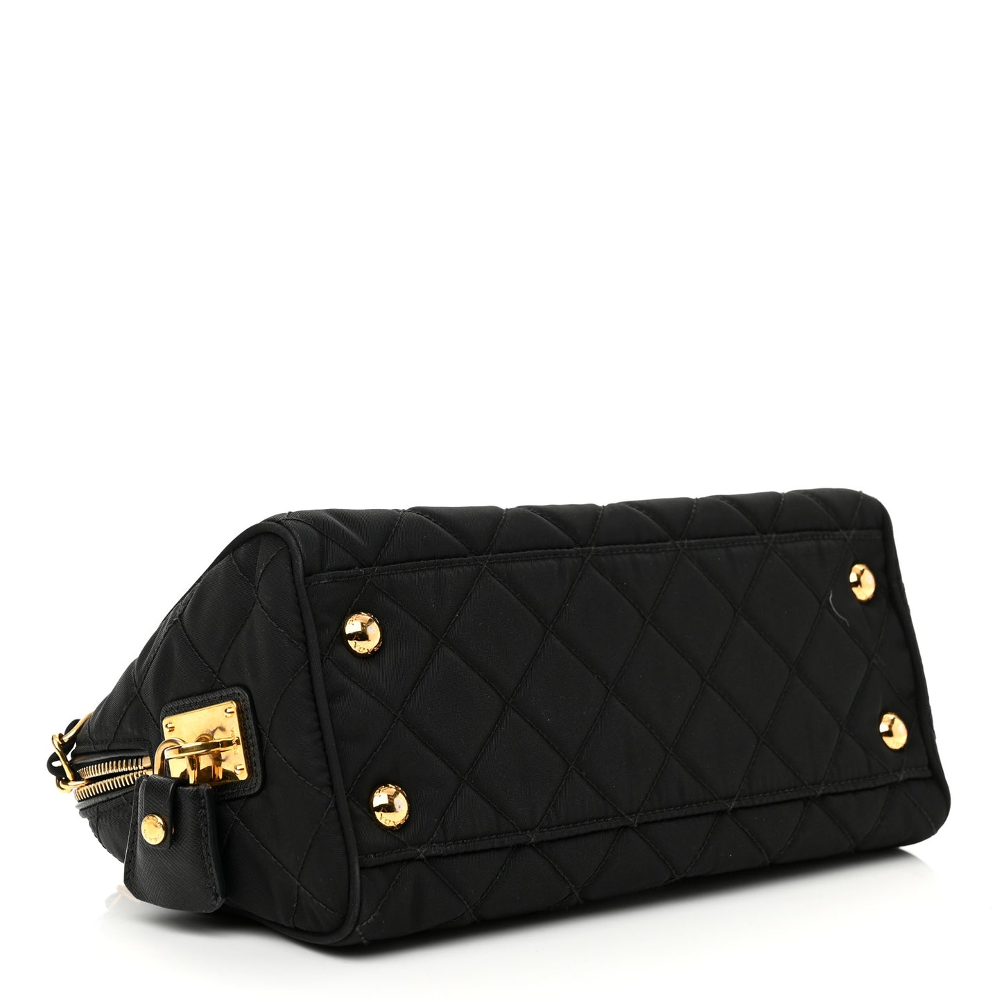 Nylon Tessuto Impuntu Quilted Flap Black