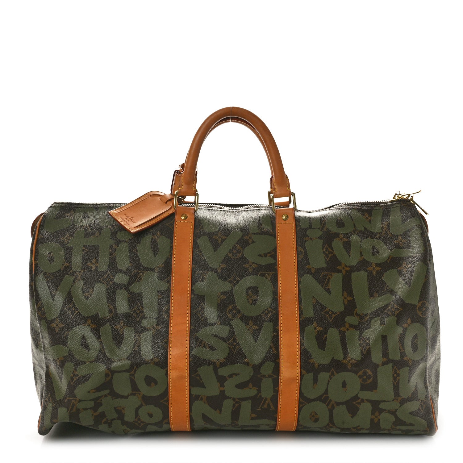 Louis Vuitton Graffiti Keepall 50 Kaki 1 of 13