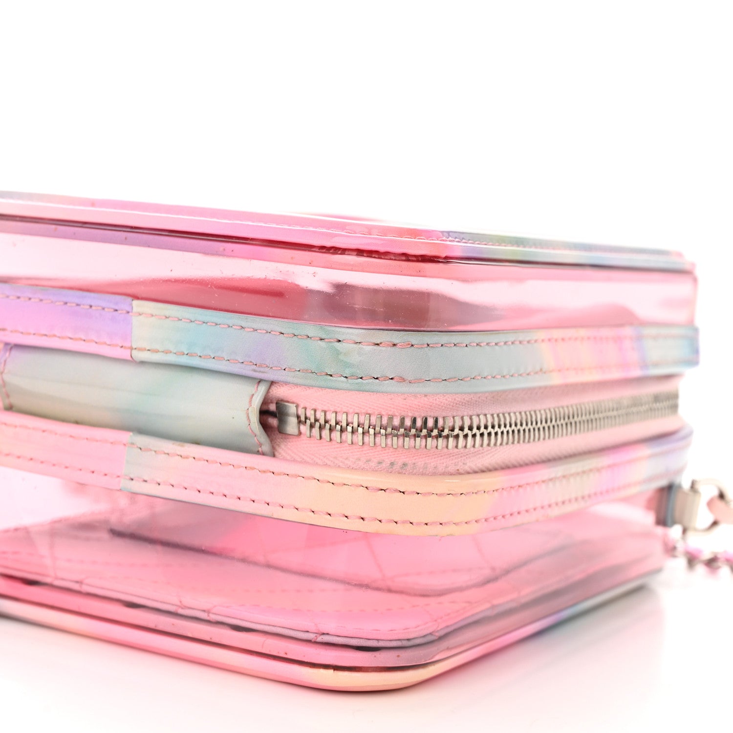 Chanel PVC Patent Calfskin Patent Lambskin Vertical Vanity Case Pink 10 of 10
