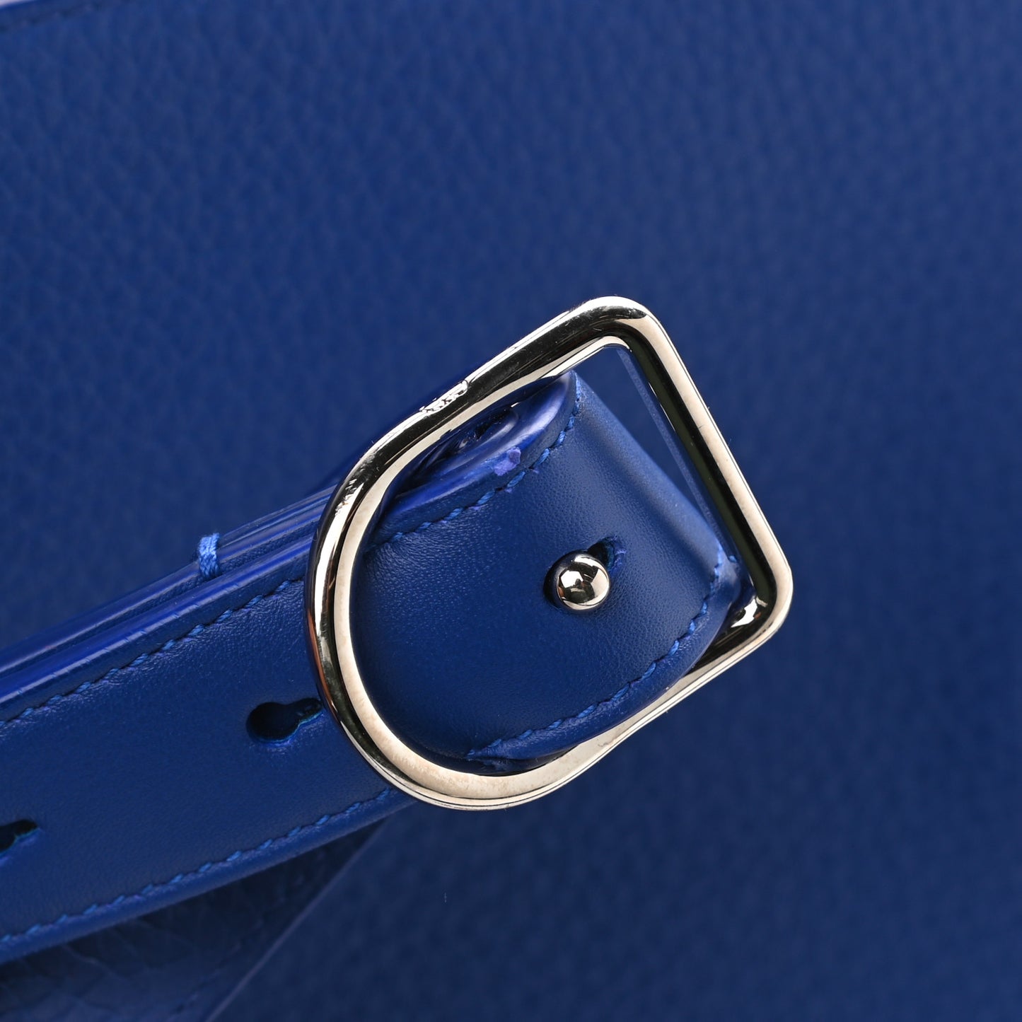 Calfskin Large Diorever Flap Blue