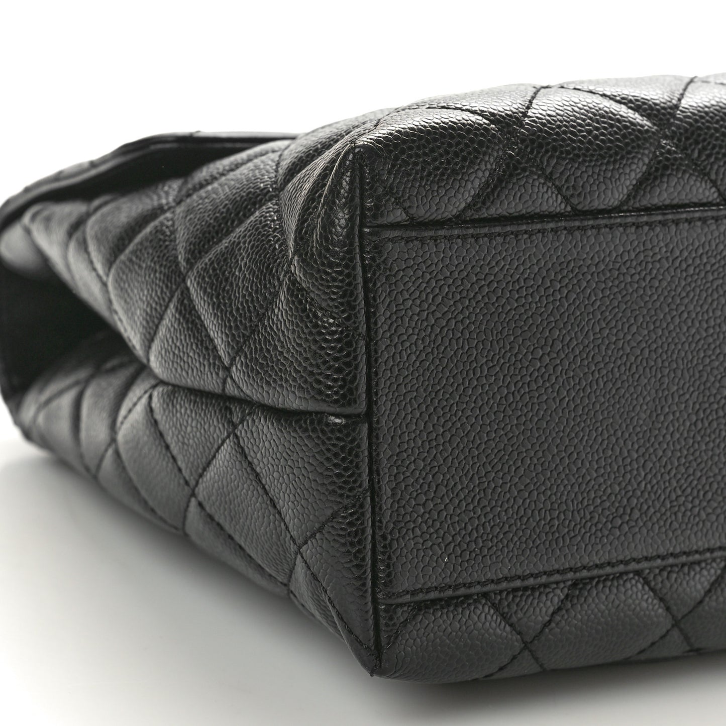 Caviar Quilted Jumbo Kelly Flap Black