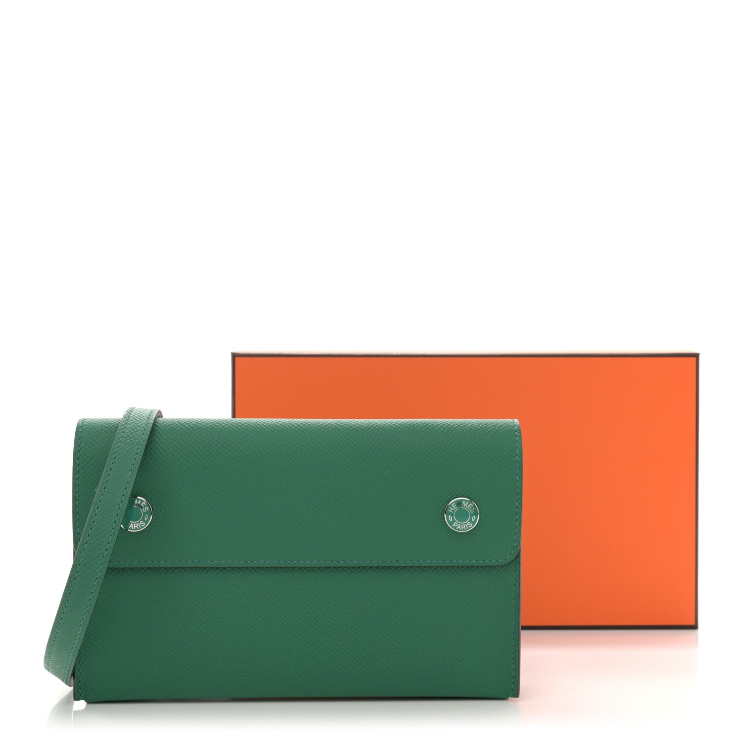 Hermes Epsom Hermesnap Wallet Vert Vertigo 11 of 11