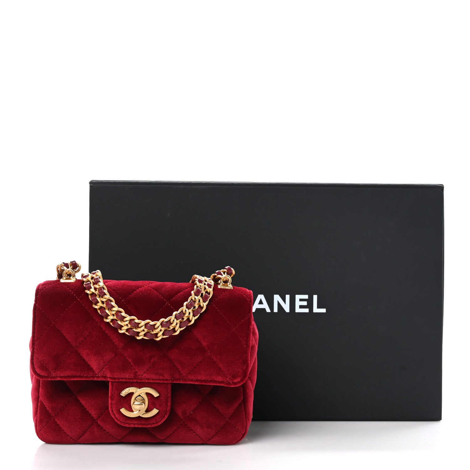 Chanel Velvet Enamel Mini Flap Red 11 of 11