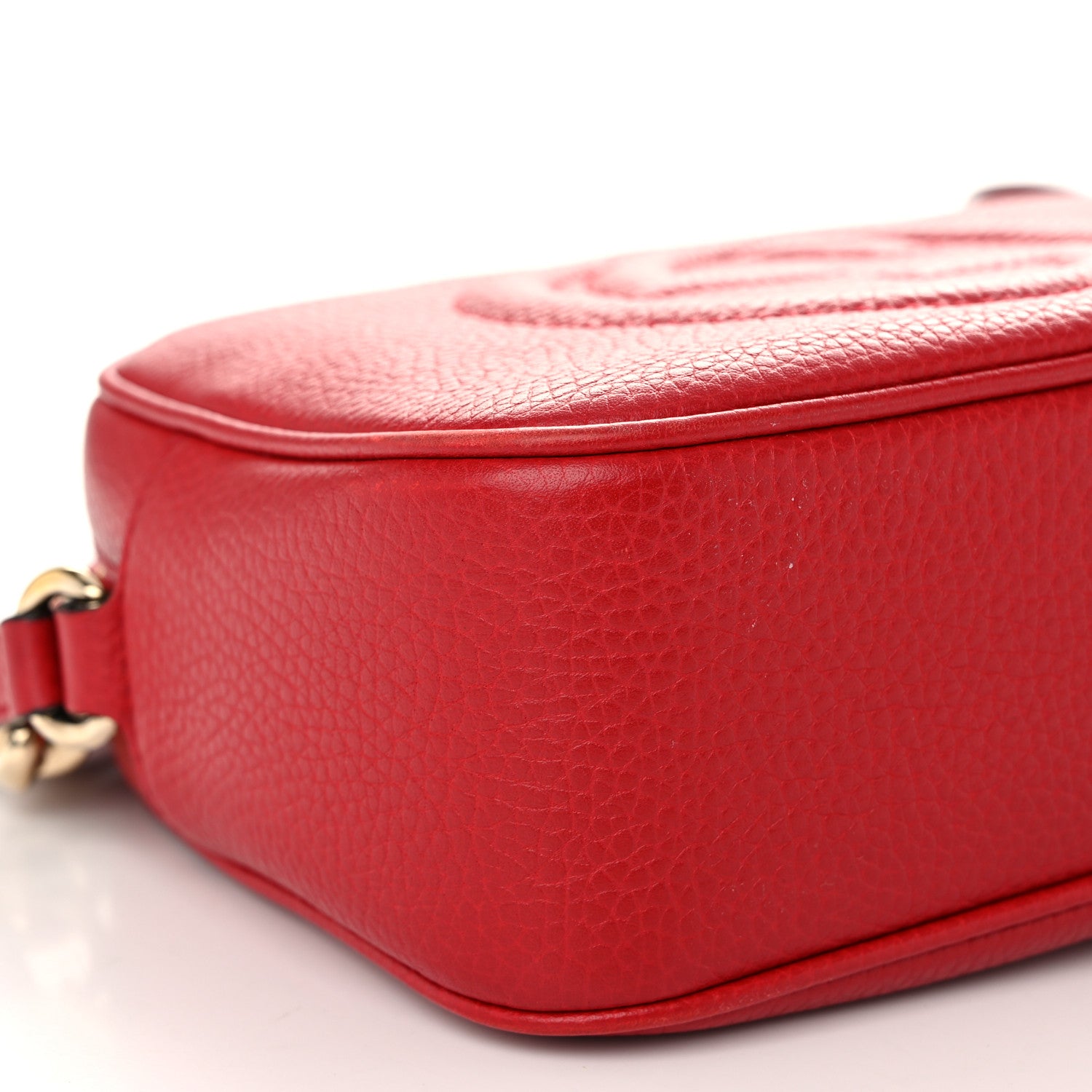 Gucci Pebbled Calfskin Small Soho Disco Bag Vibrant Red 9 of 10