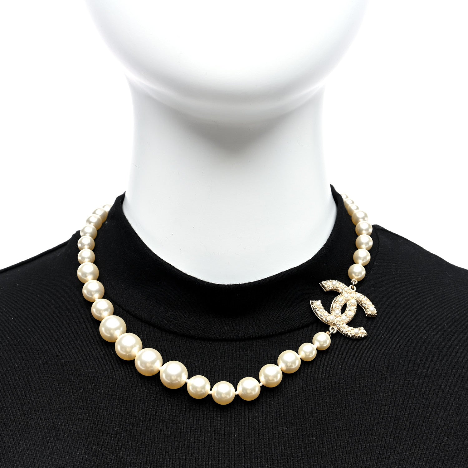 Chanel Pearl CC 100th Anniversary Necklace Light Gold 2 of 5