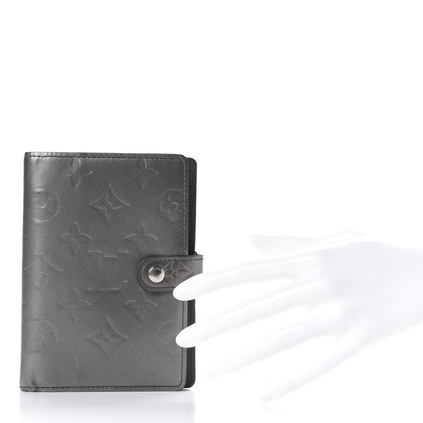 Mat Monogram Small Ring Agenda Cover Black