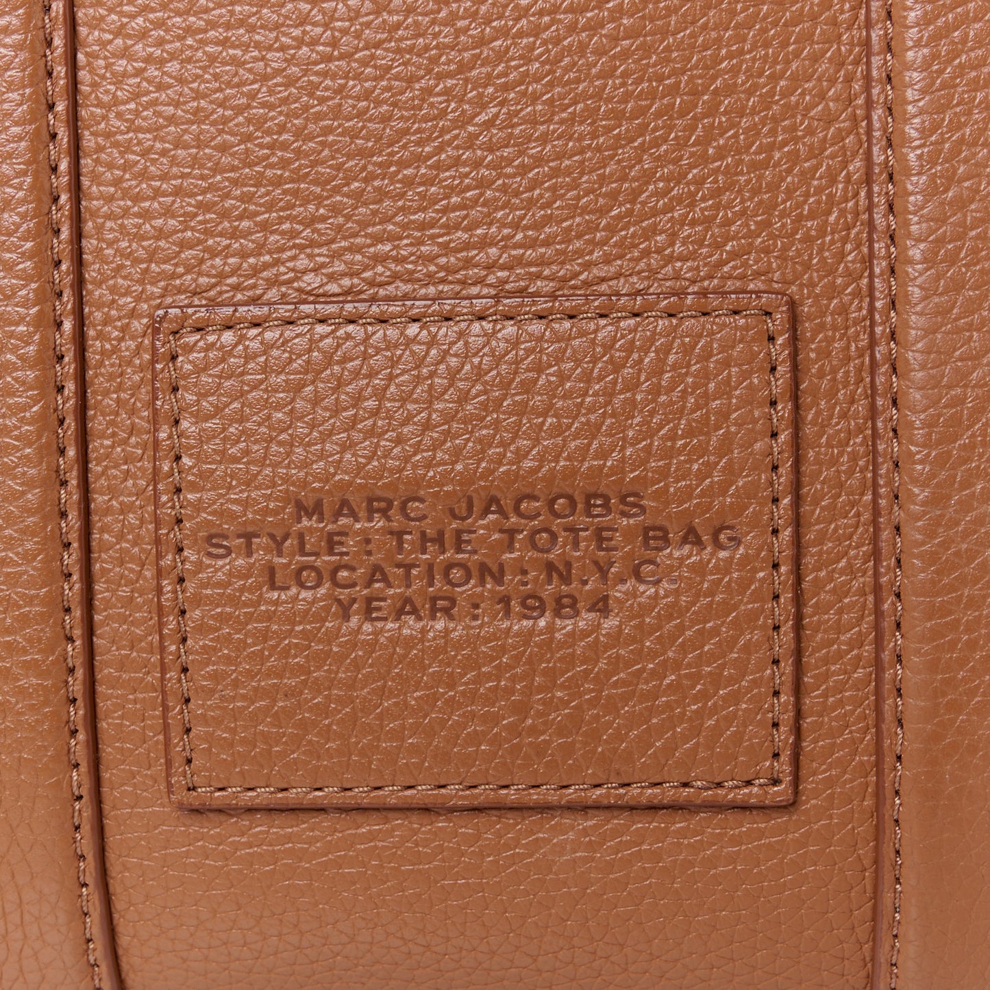 Grained Calfskin Small The Tote Bag Argan Oil