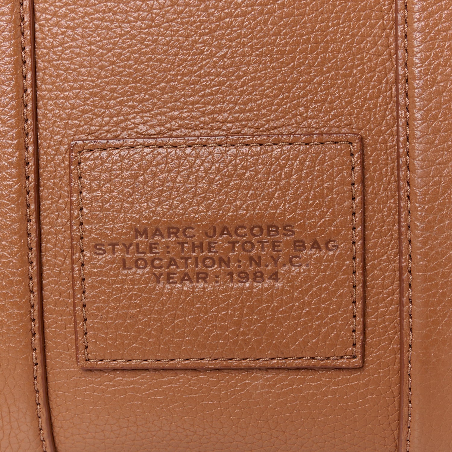 Marc Jacobs Grained Calfskin Small The Tote Bag Argan Oil 8 of 11