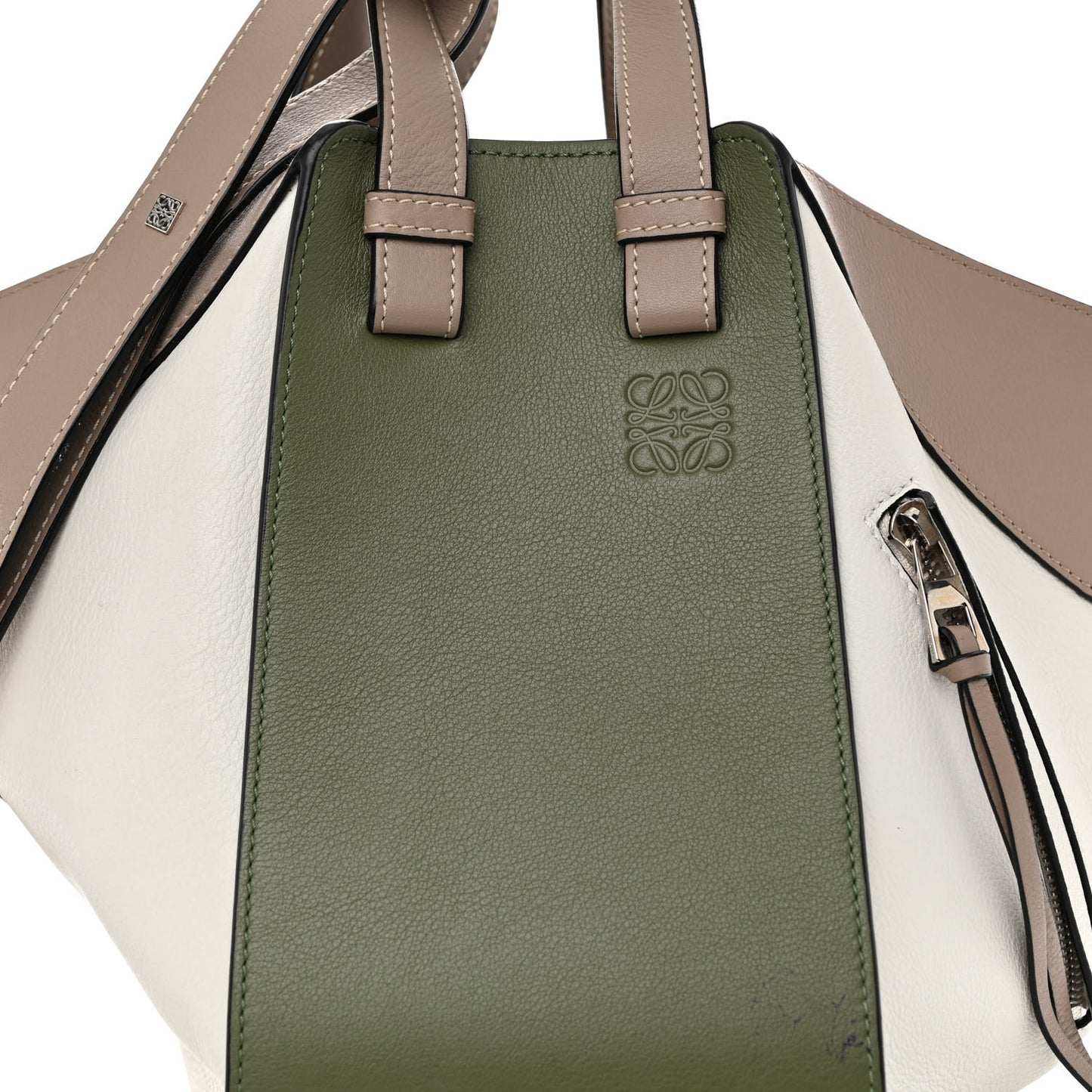 Calfskin Small Hammock Shoulder Bag Avocado Green Sand