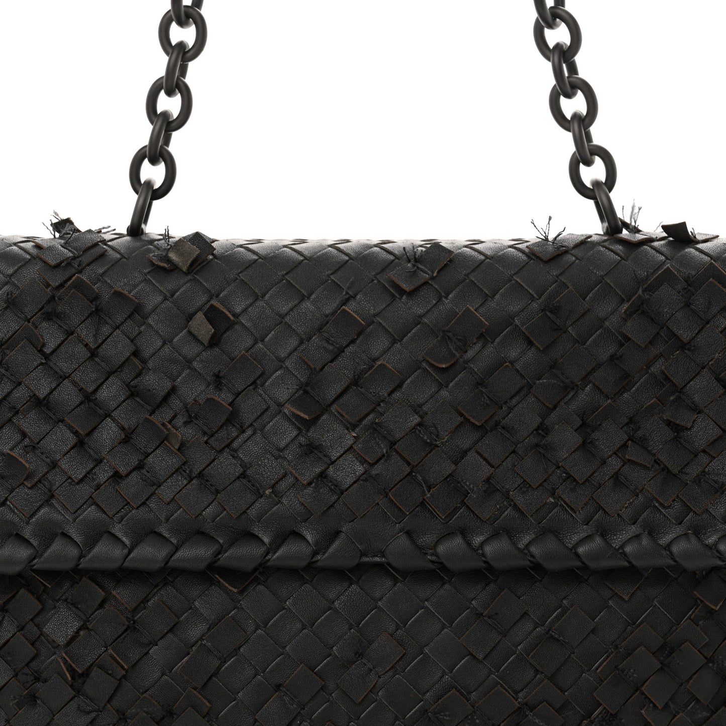 Nappa Intrecciato Fringe Flap Grey