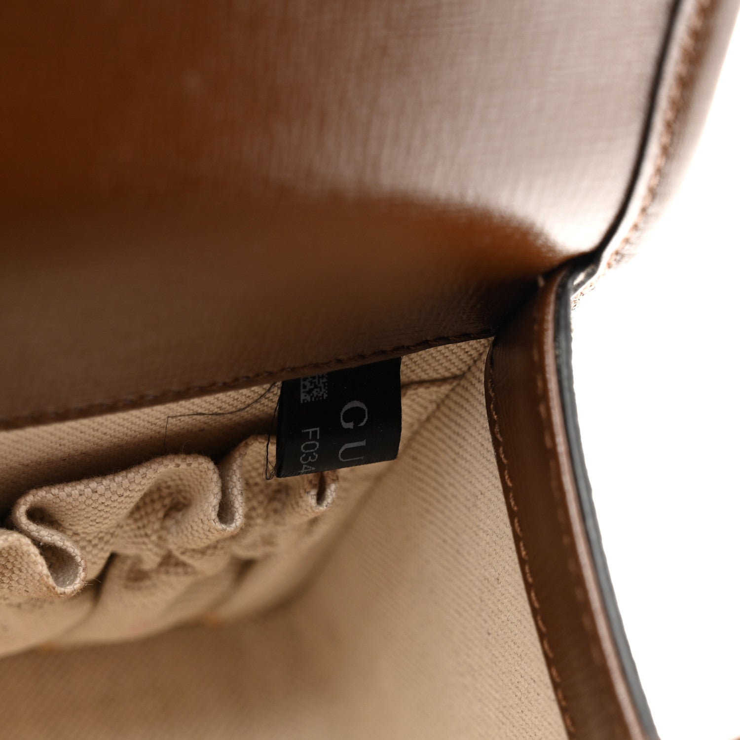 Gucci GG Supreme Monogram Azalea Calfskin Mini Horsebit 1955 Foldover Top Handle Bag Beige Ebony Brown Sugar 6 of 11