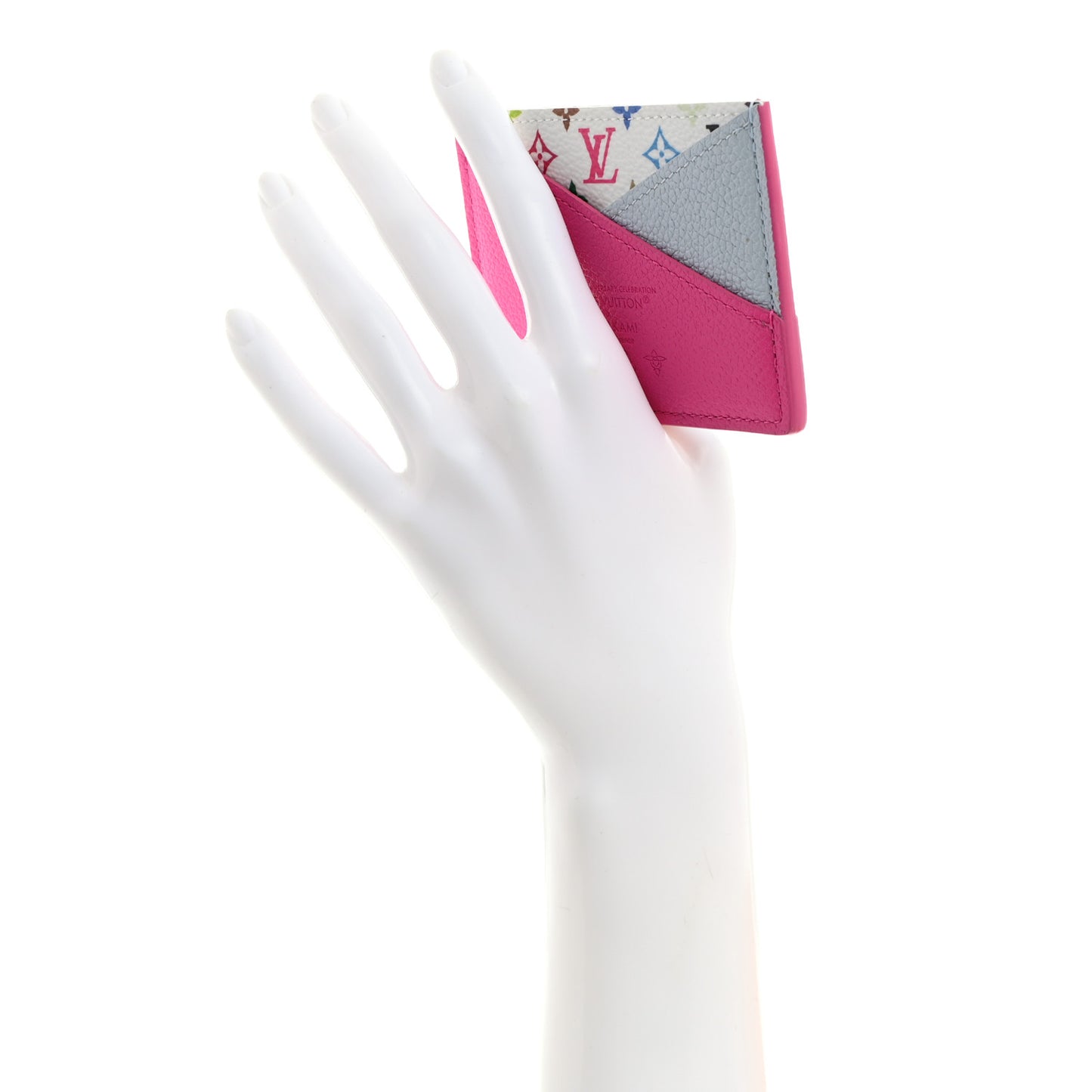 LV X TM Monogram Multicolor Criss-Cross Card Holder Kawaii Pink
