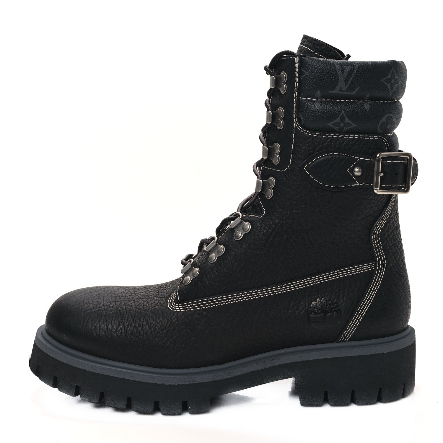Louis Vuitton X Timberland Grained Calfskin Monogram Mens Ranger Boots 12 1 of 10