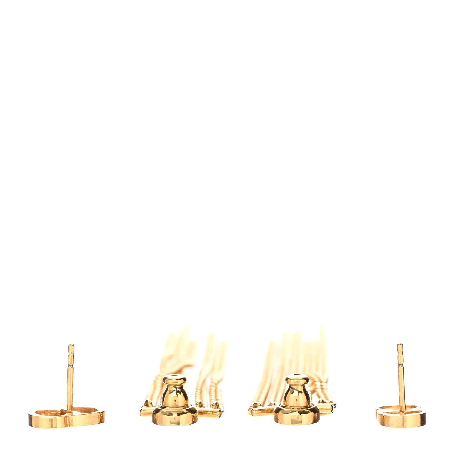 Christian Dior Danseuse Etolie Chain Drop Earrings Gold 3 of 5