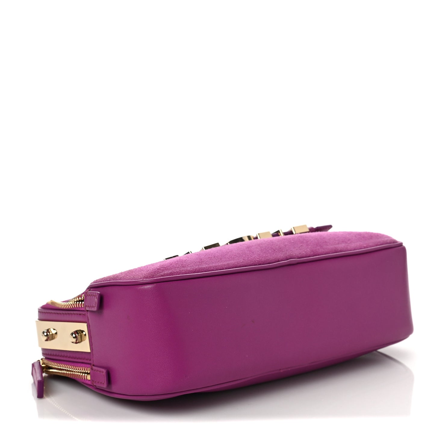 Suede Calfskin Mini Cubism Crossbody Bag Purple