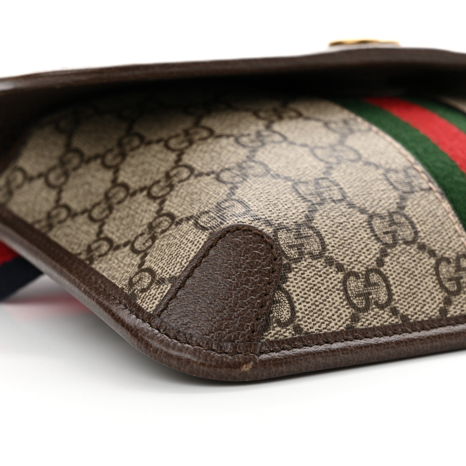 Gucci GG Supreme Monogram Web Small Ophidia Belt Bag Brown 9 of 13