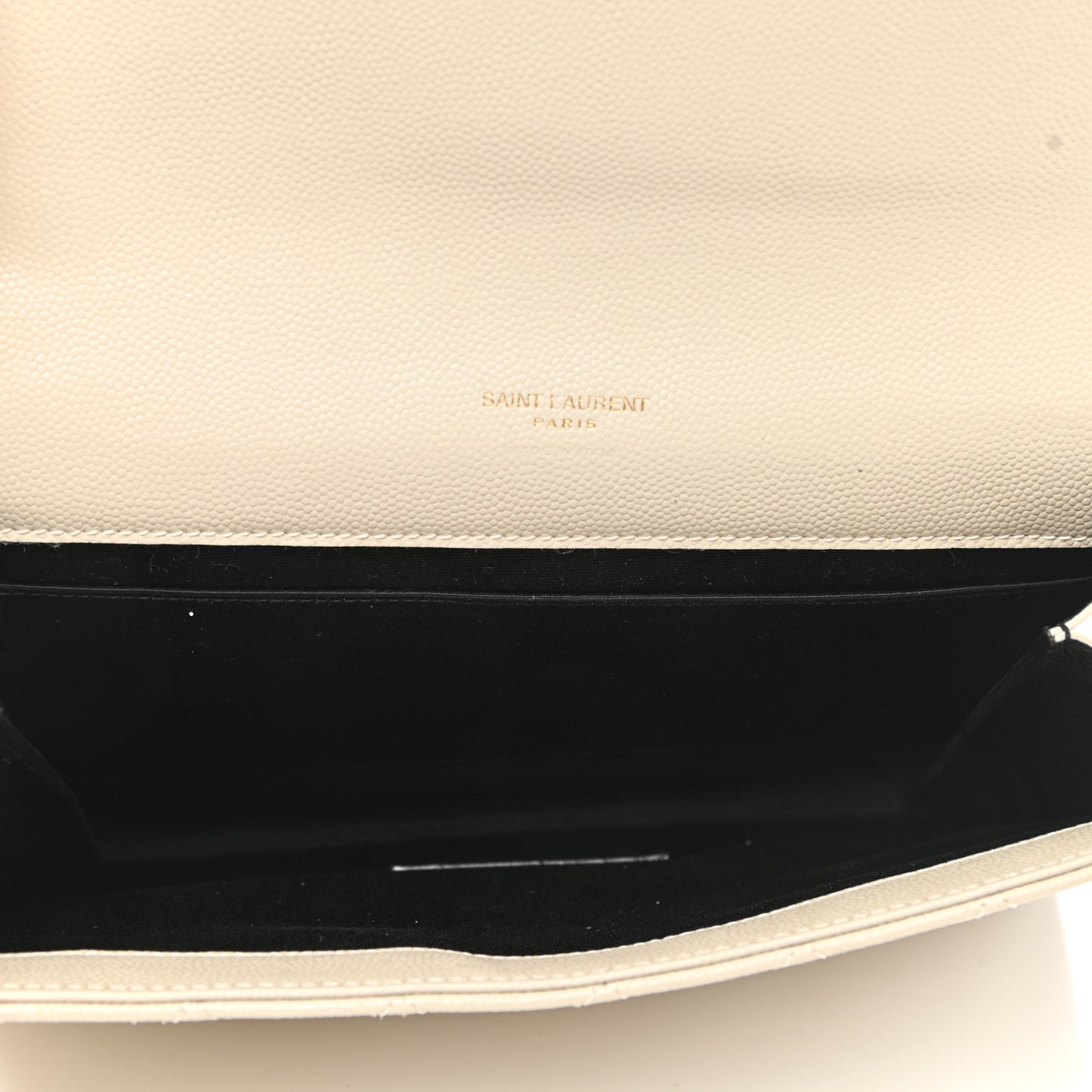 Grain De Poudre Textured Mixed Matelasse Triquilt Monogram Clutch Blanc Vintage