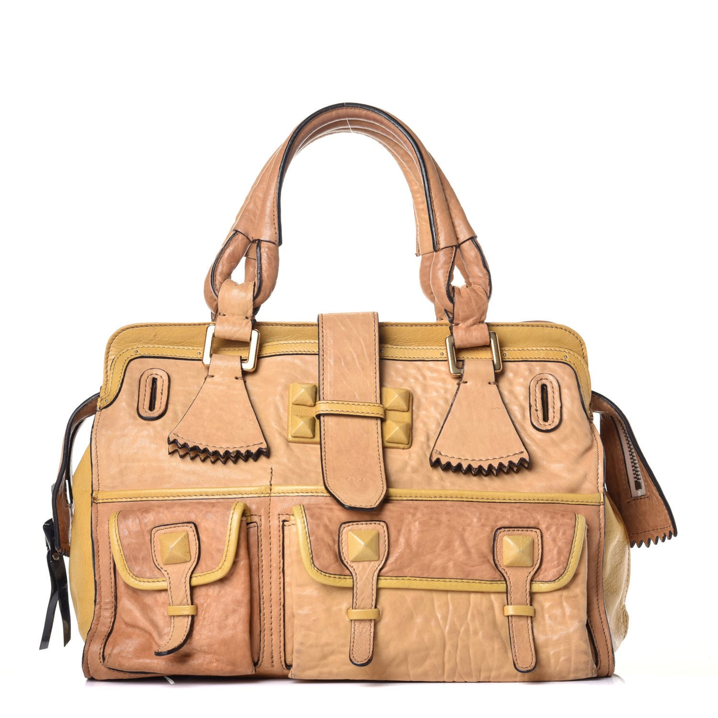 Goatskin Elvire Tote Beige