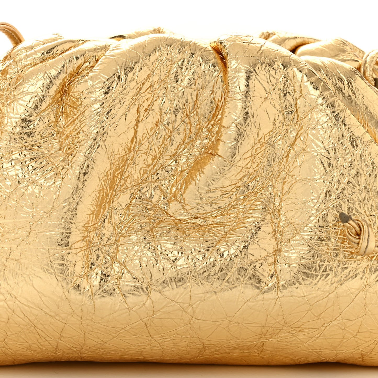 Metallic Crinkled Lambskin The Mini Pouch Oro