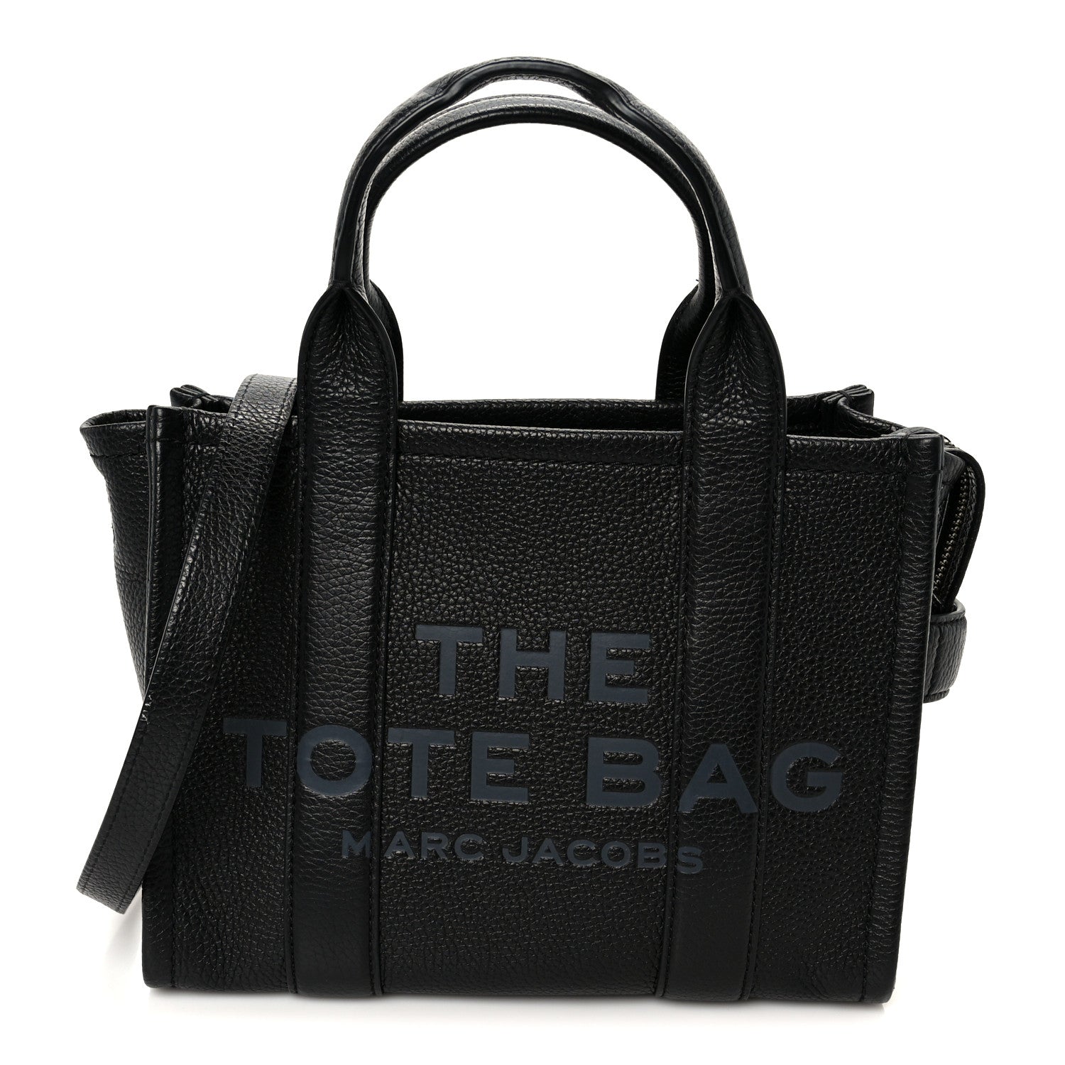 Marc Jacobs Grained Calfskin Small The Tote Bag Black 1820338