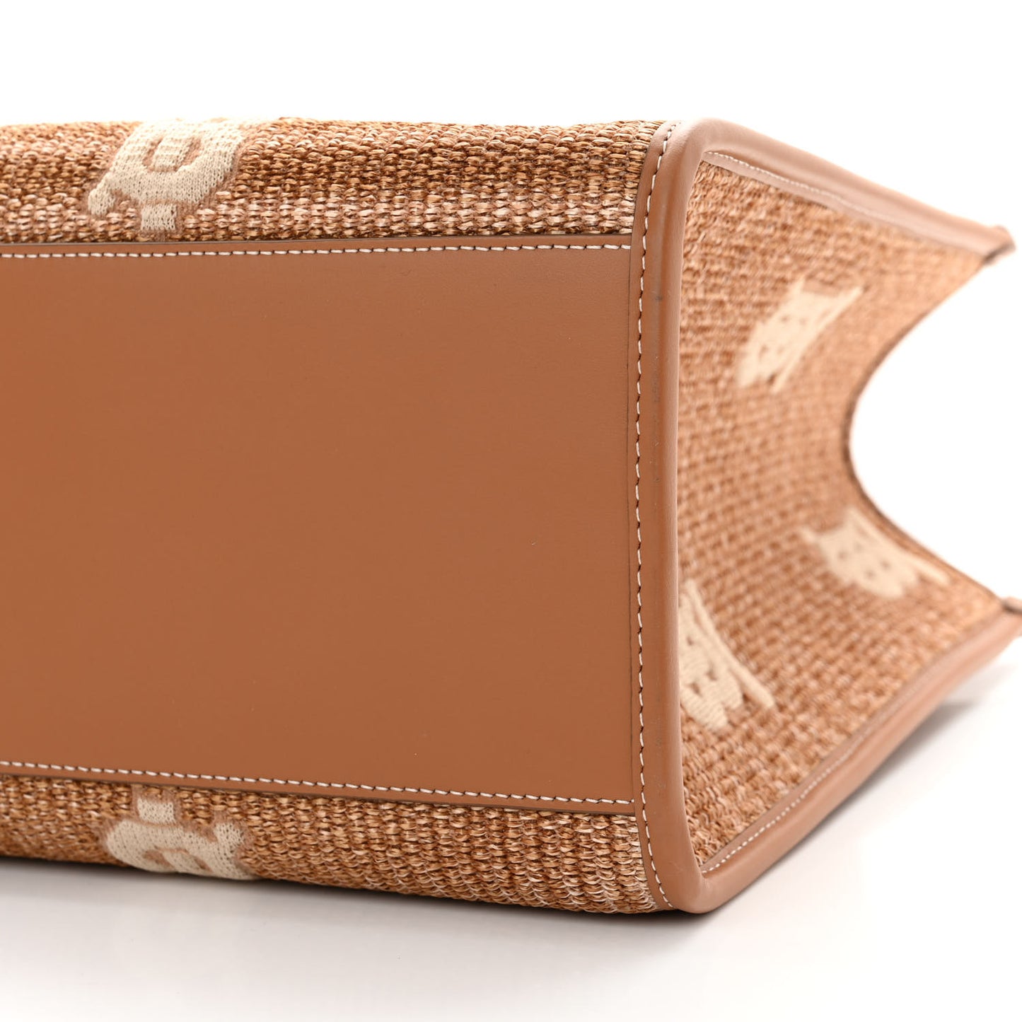 Raffia Calfskin Medium Freya Tote Natural