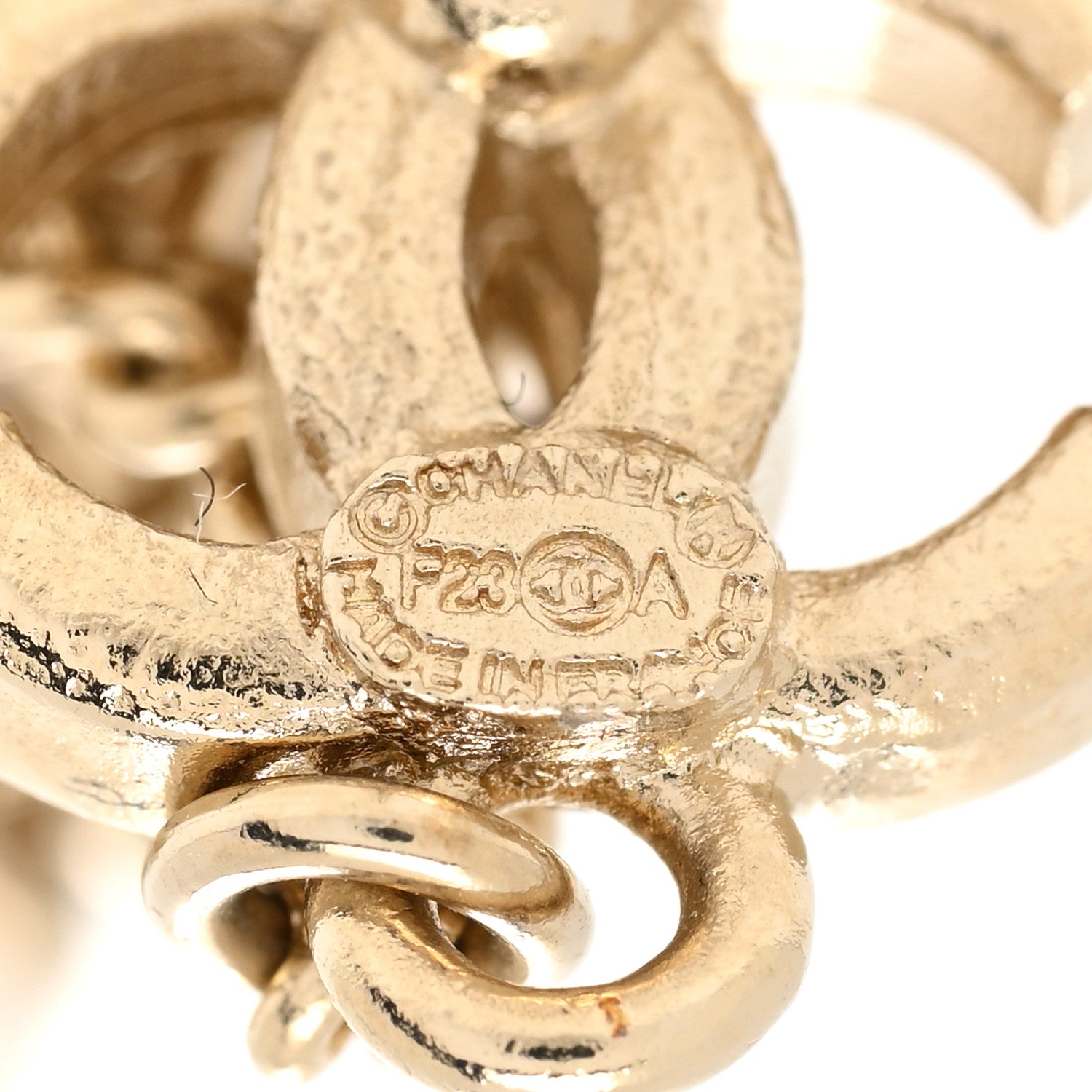 Chanel Crystal Pearl CC Star Drop Earrings Gold 3 of 4
